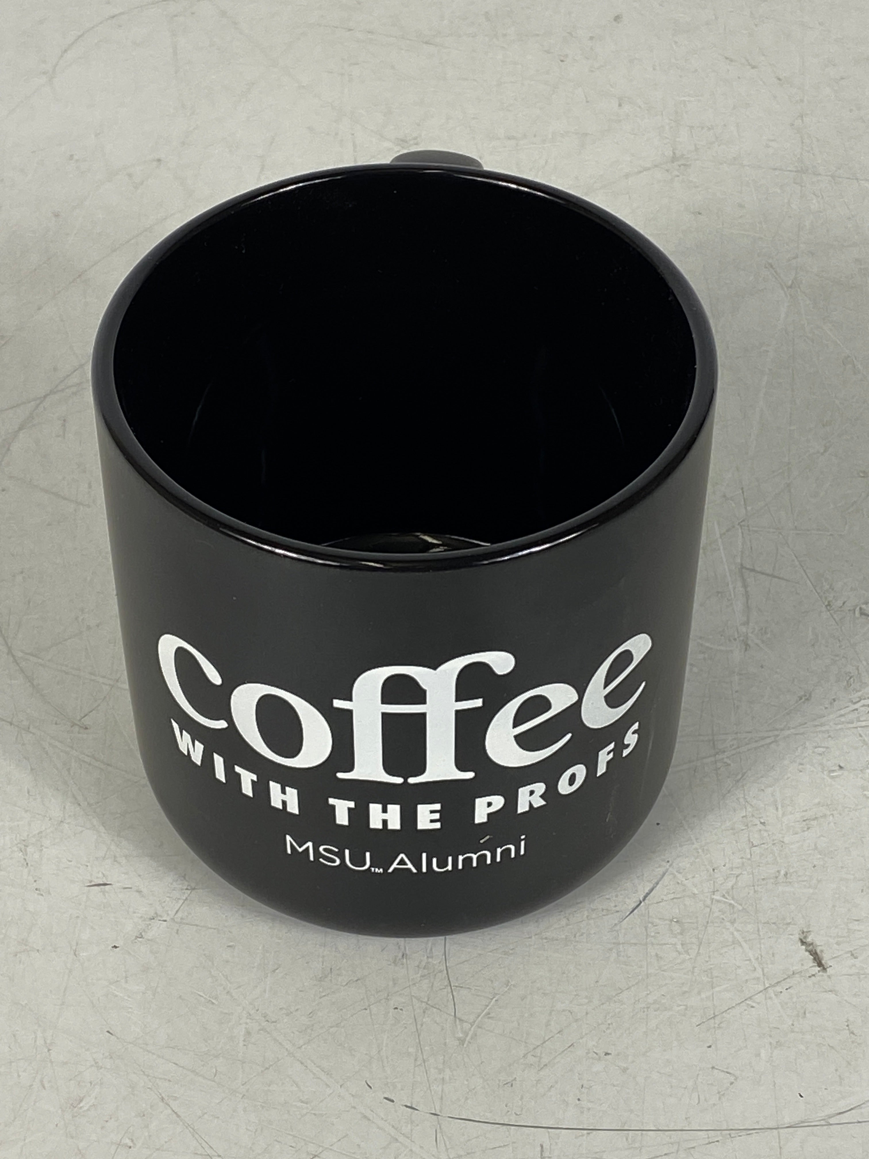 Matte Black MSU Alumni "Coffee with the Profs" Ceramic Mug