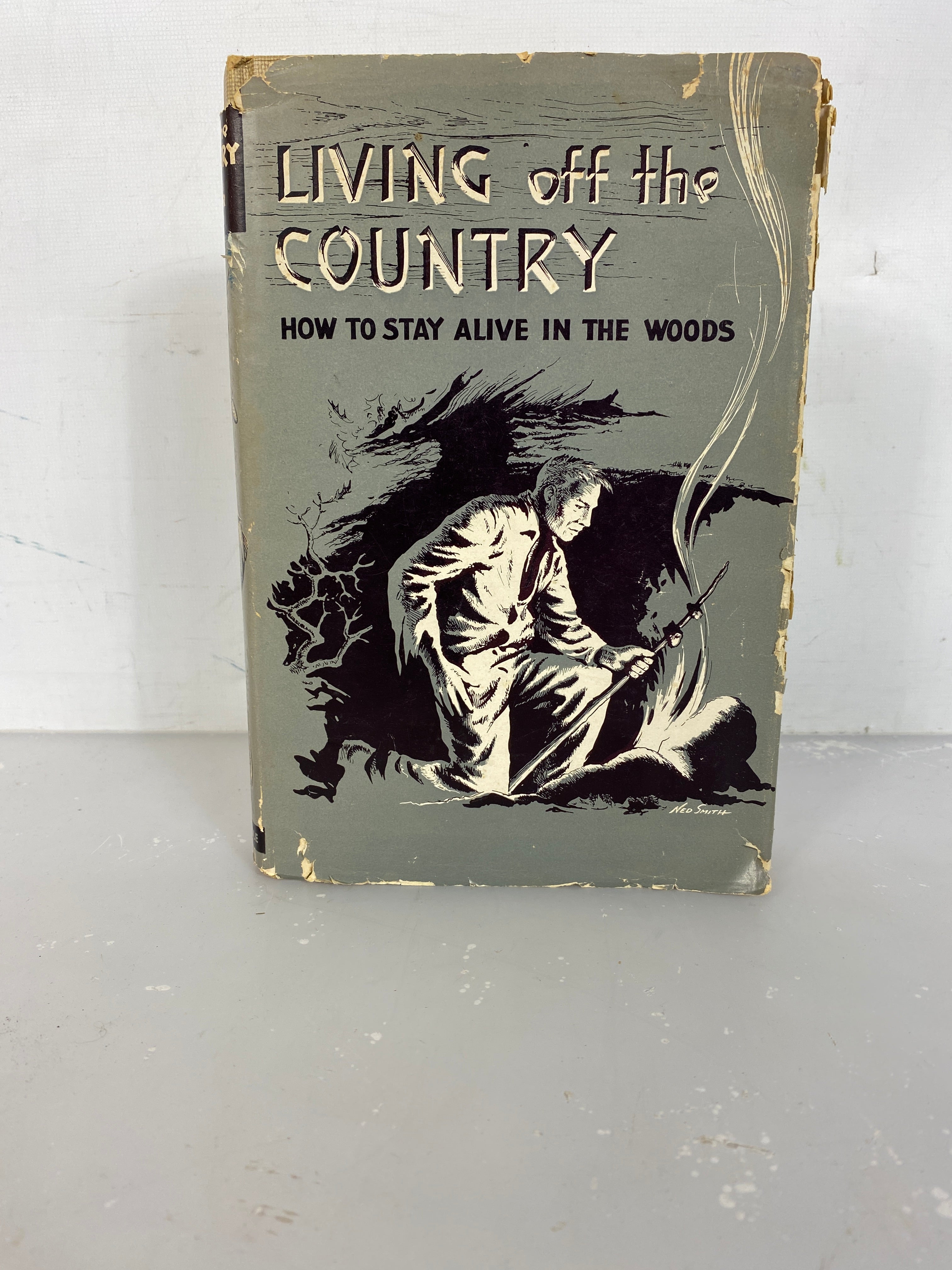 Vintage Survival Book: Living off the Country How to Stay Alive in the Woods by Bradford Angier Third Printing 1959 HC DJ