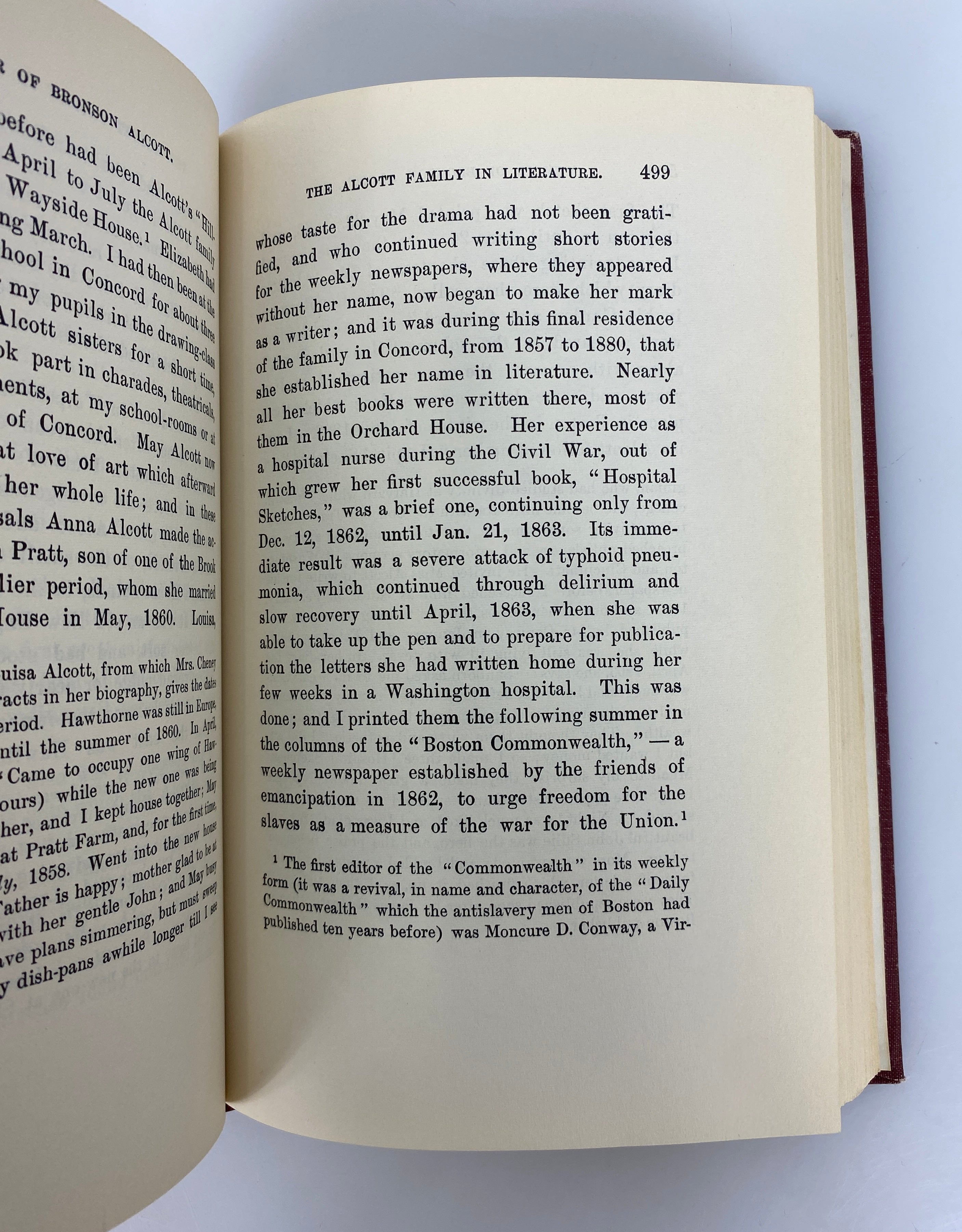 2 Volume Set A. Bronson Alcott His Life & Philosophy 1965 Vintage Ex-Library HC