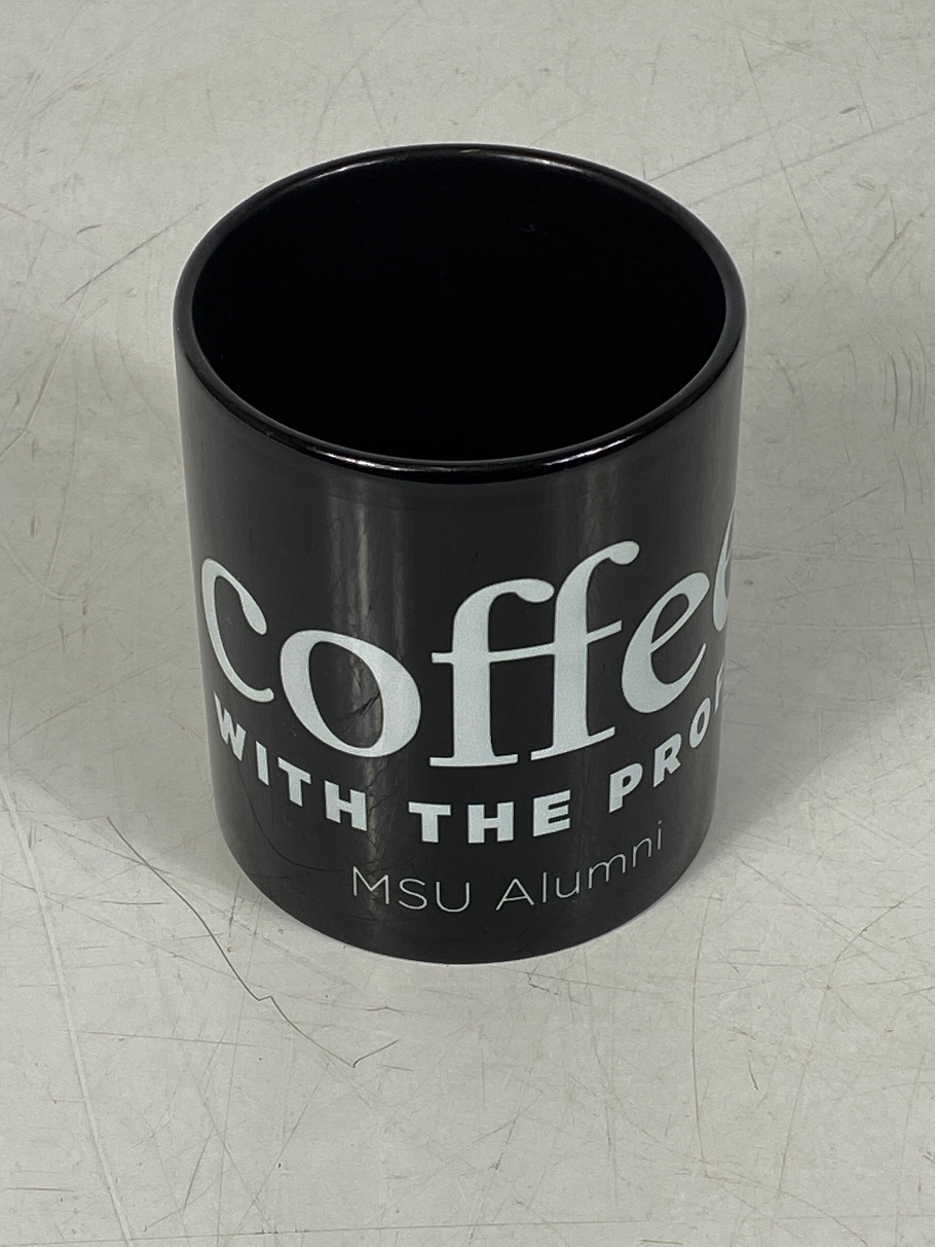 Black MSU Alumni "Coffee with the Profs" Ceramic Mug