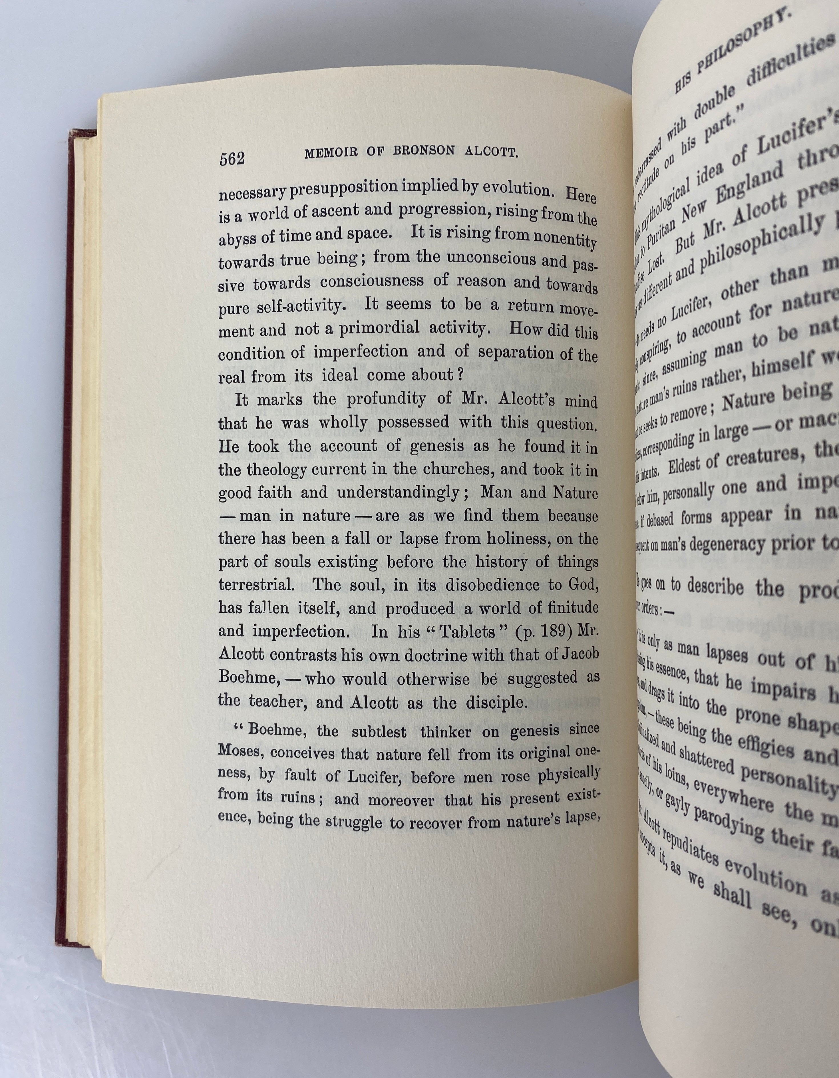 2 Volume Set A. Bronson Alcott His Life & Philosophy 1965 Vintage Ex-Library HC