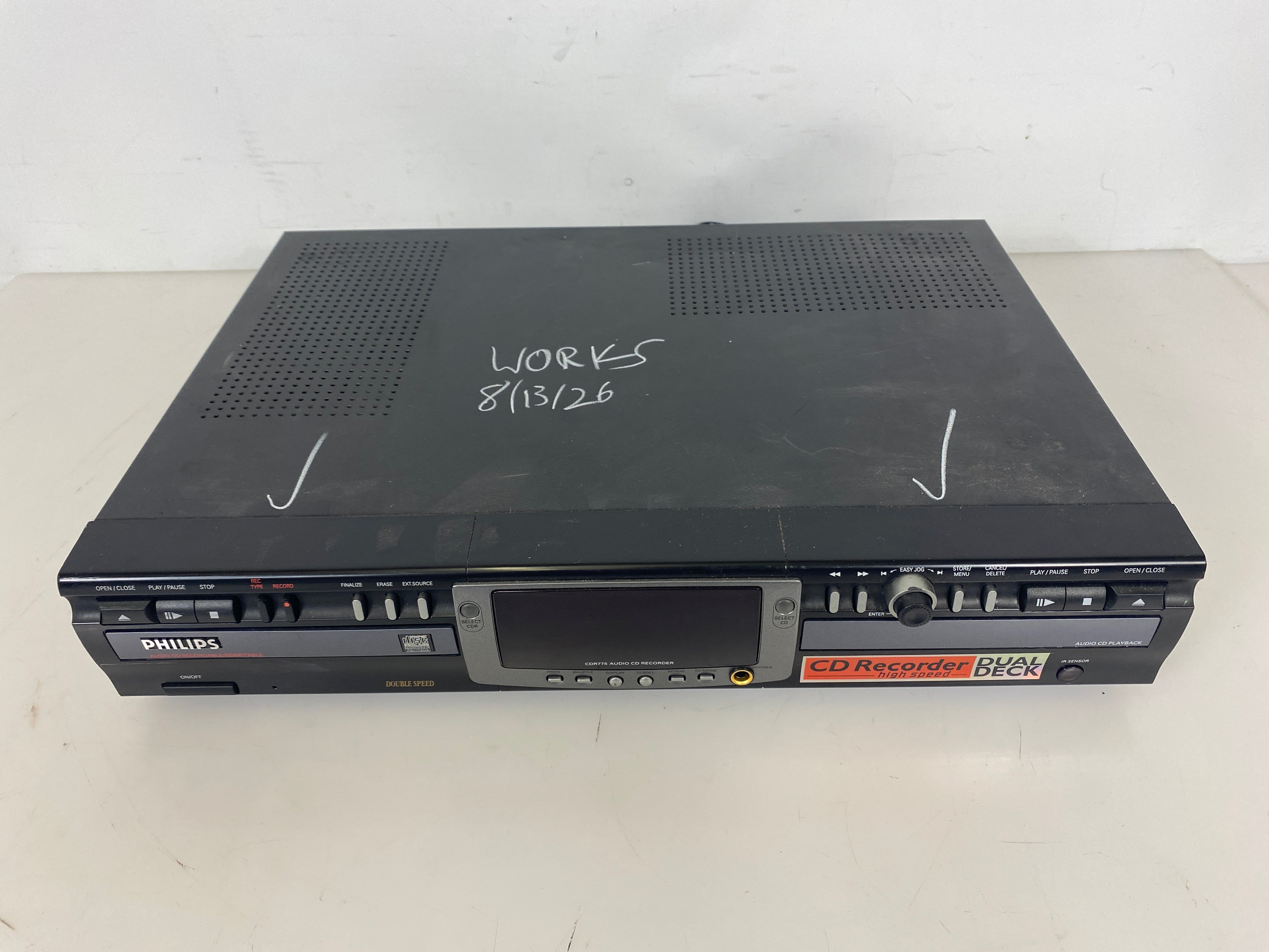 Philips CDR 775 Double Deck High Speed CD Recorder