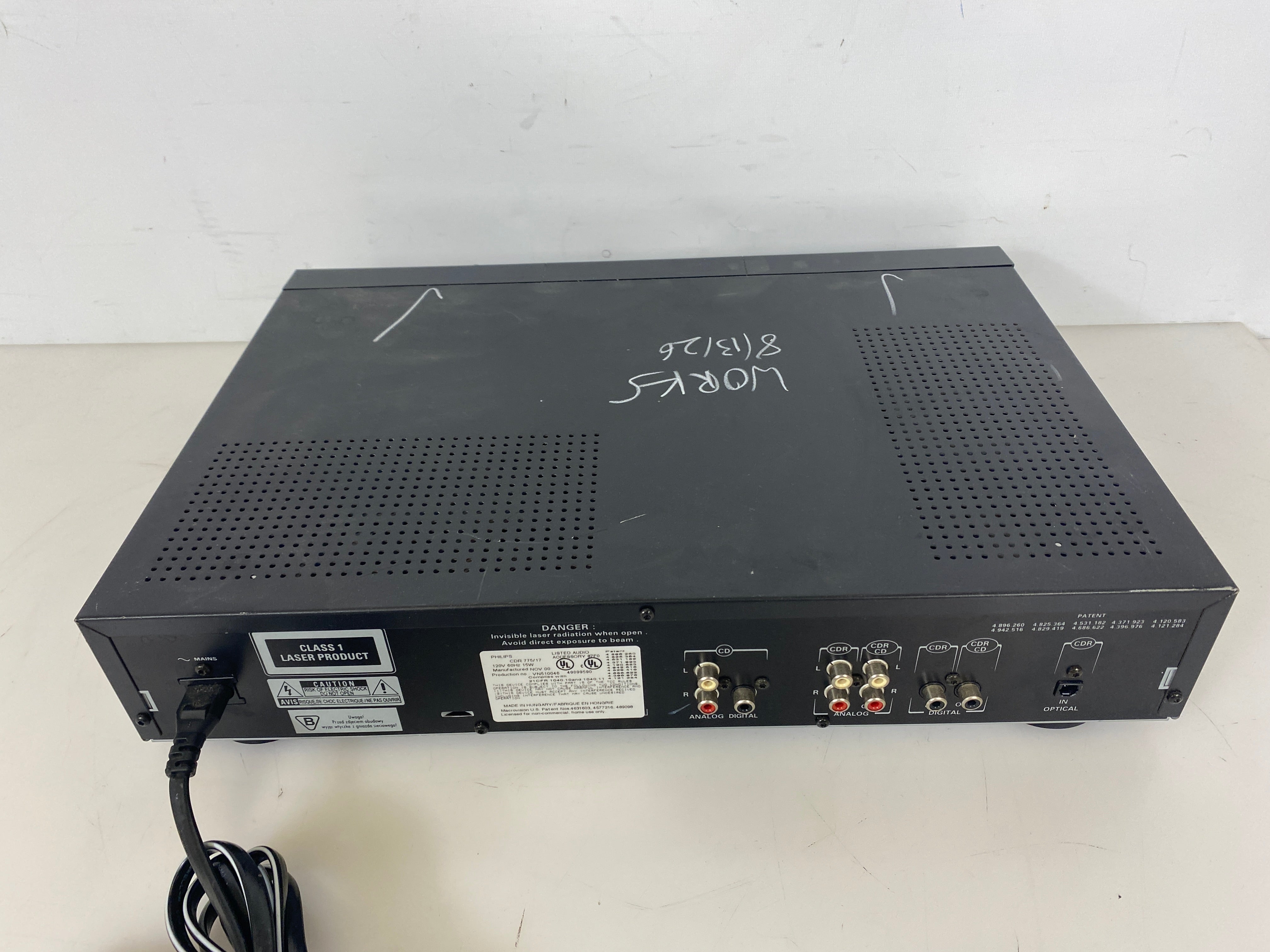 Philips CDR 775 Double Deck High Speed CD Recorder