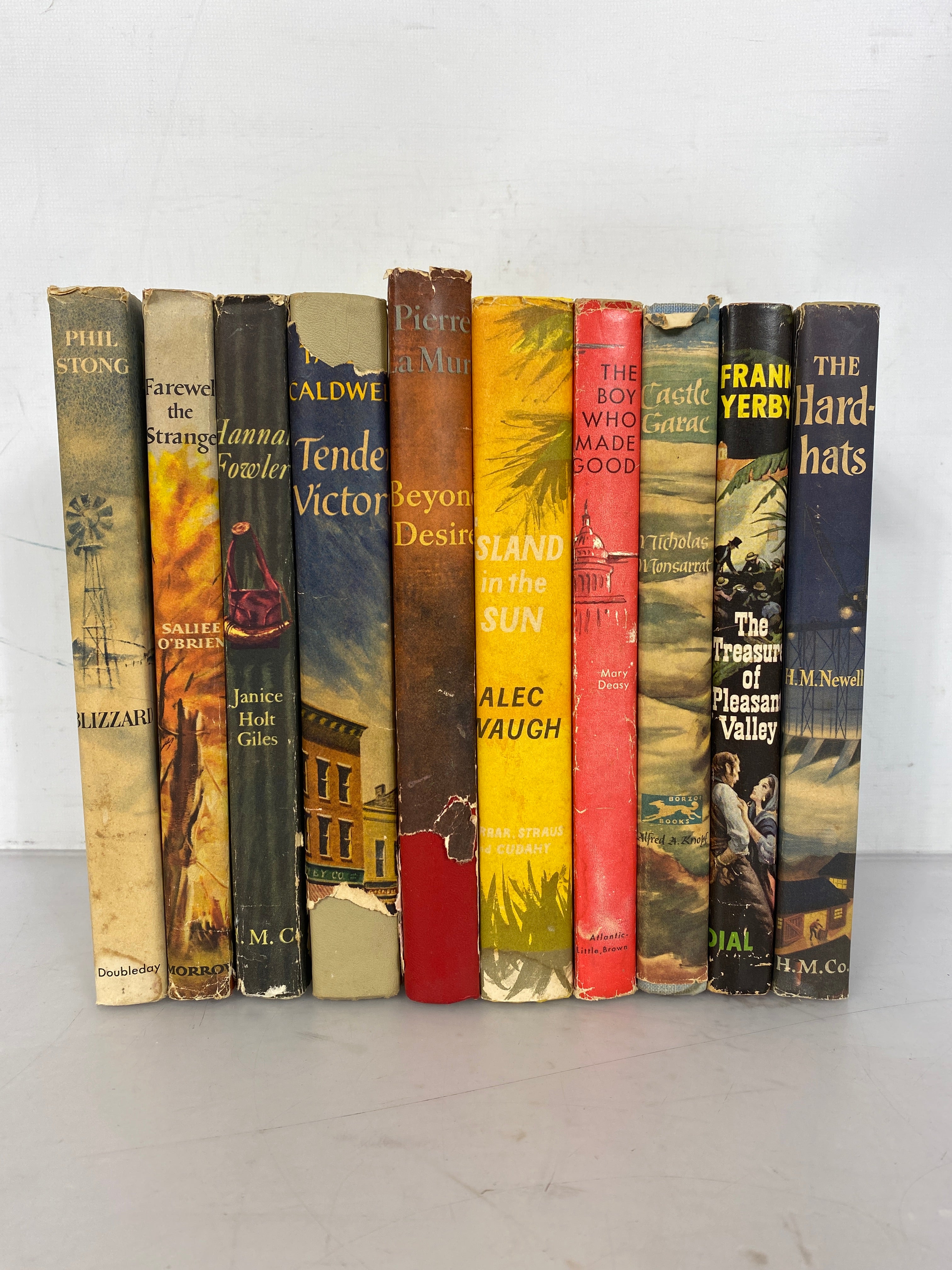 Lot of 10 Vintage Novels (1955-1956) HC DJ Book Club Editions