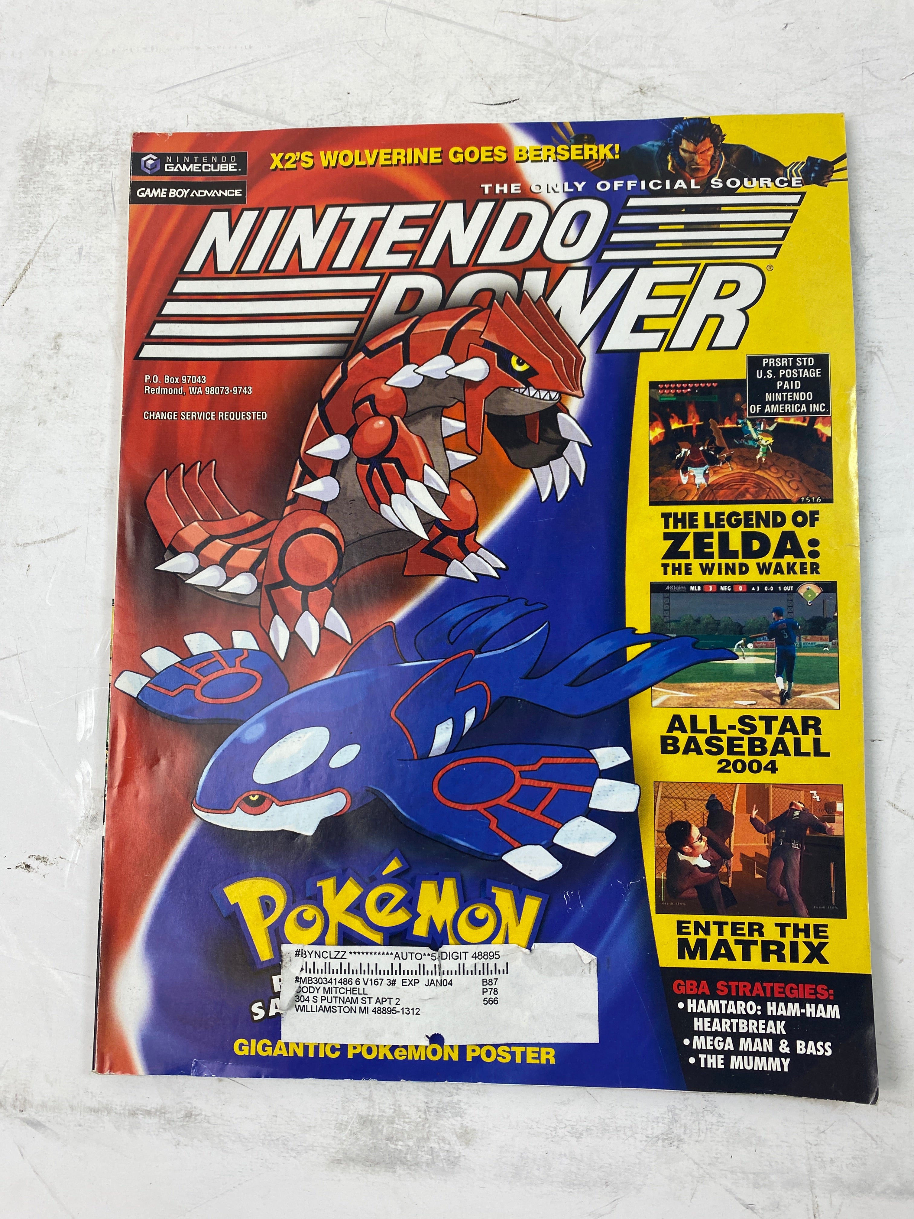 Nintendo Power Magazine Vol 167 April 2003 w/  poster