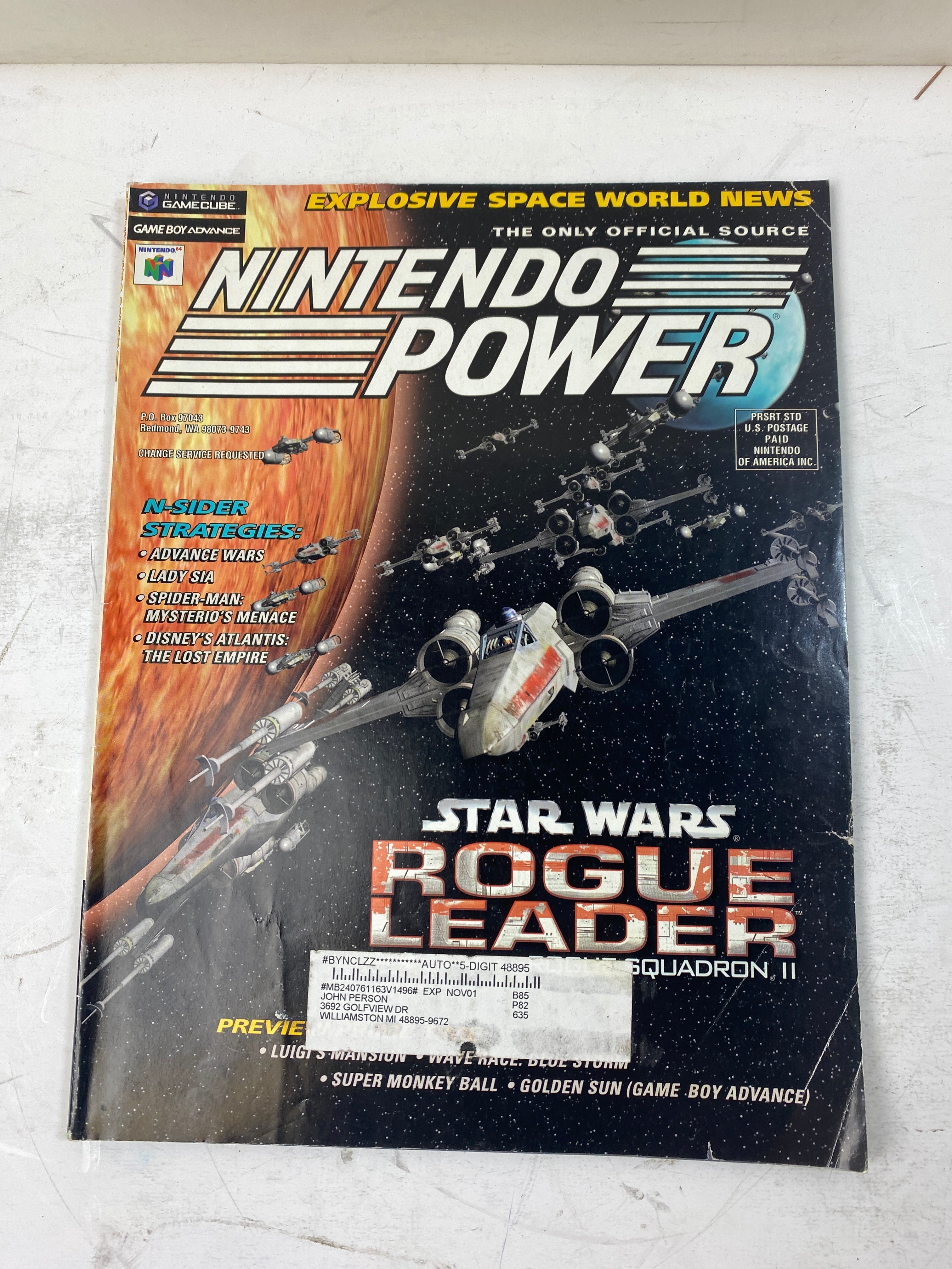 Nintendo Power Magazine Vol 149 October 2001 w/  poster