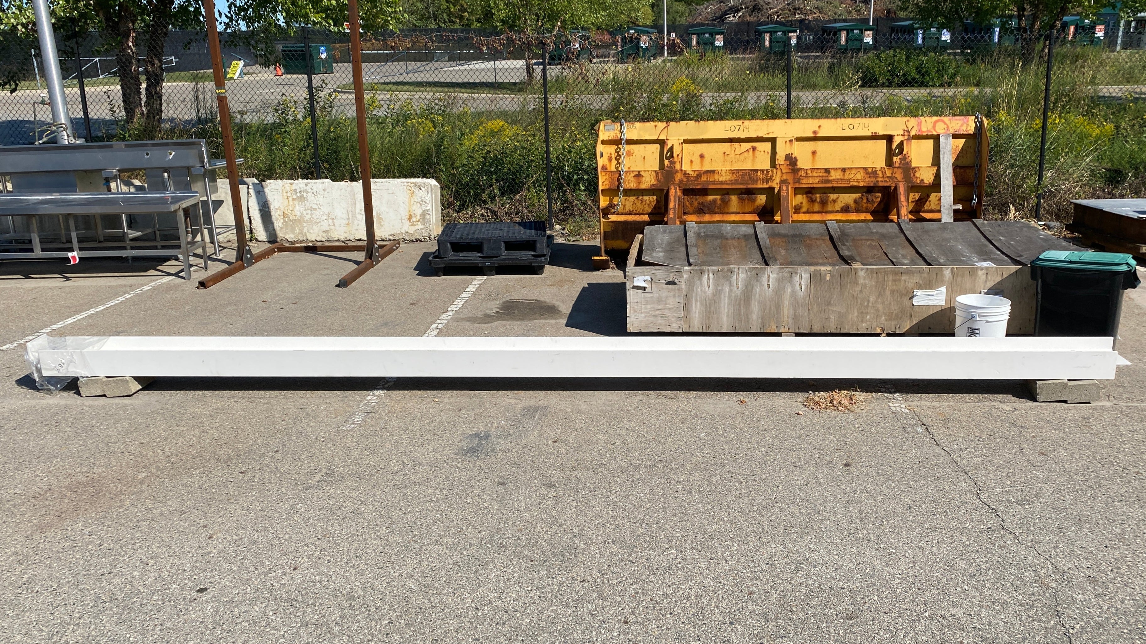 White Steel I Beam