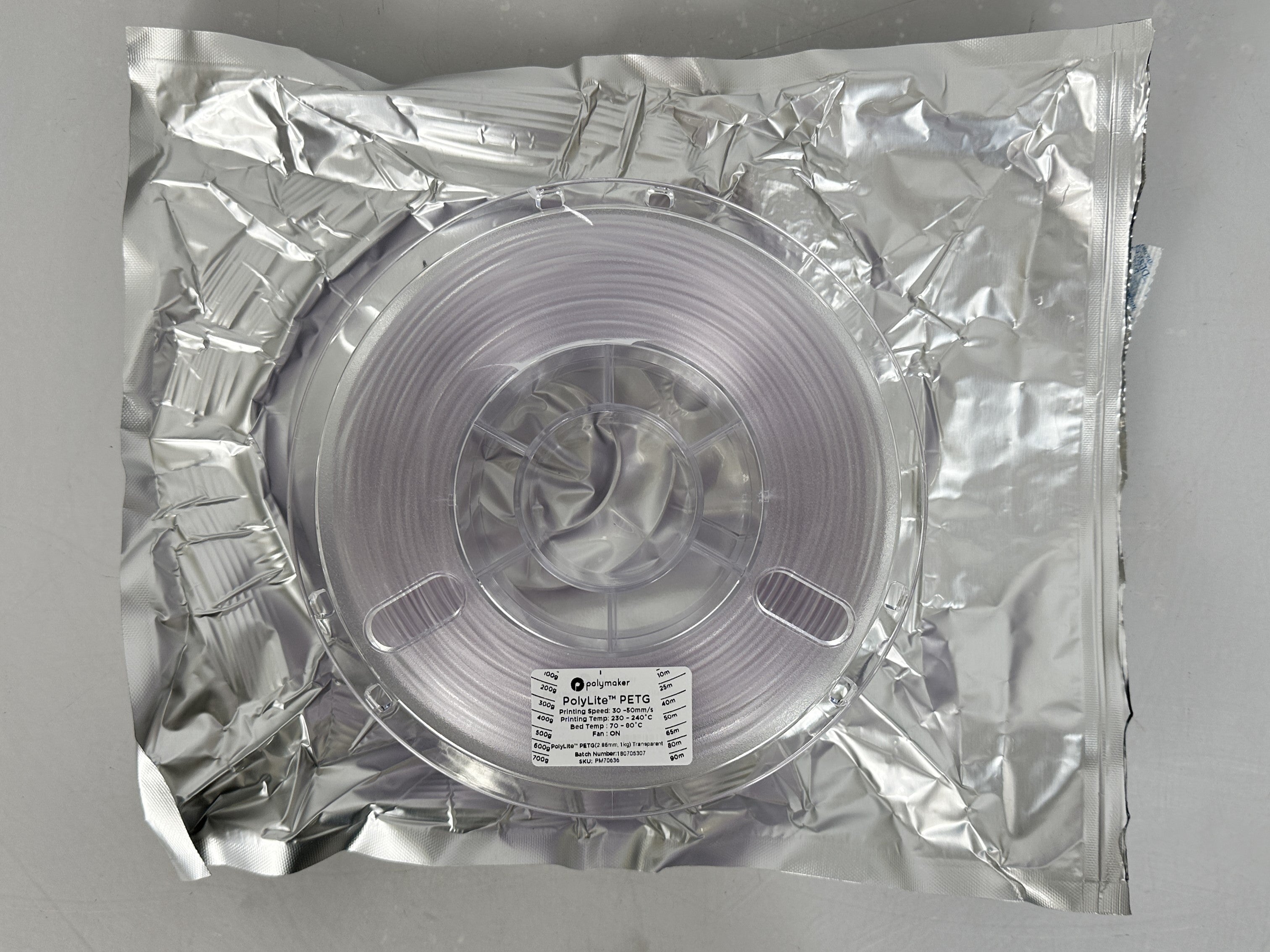 Polymaker Polylite PETG 2.85mm Transparent Filament 1kg Spool