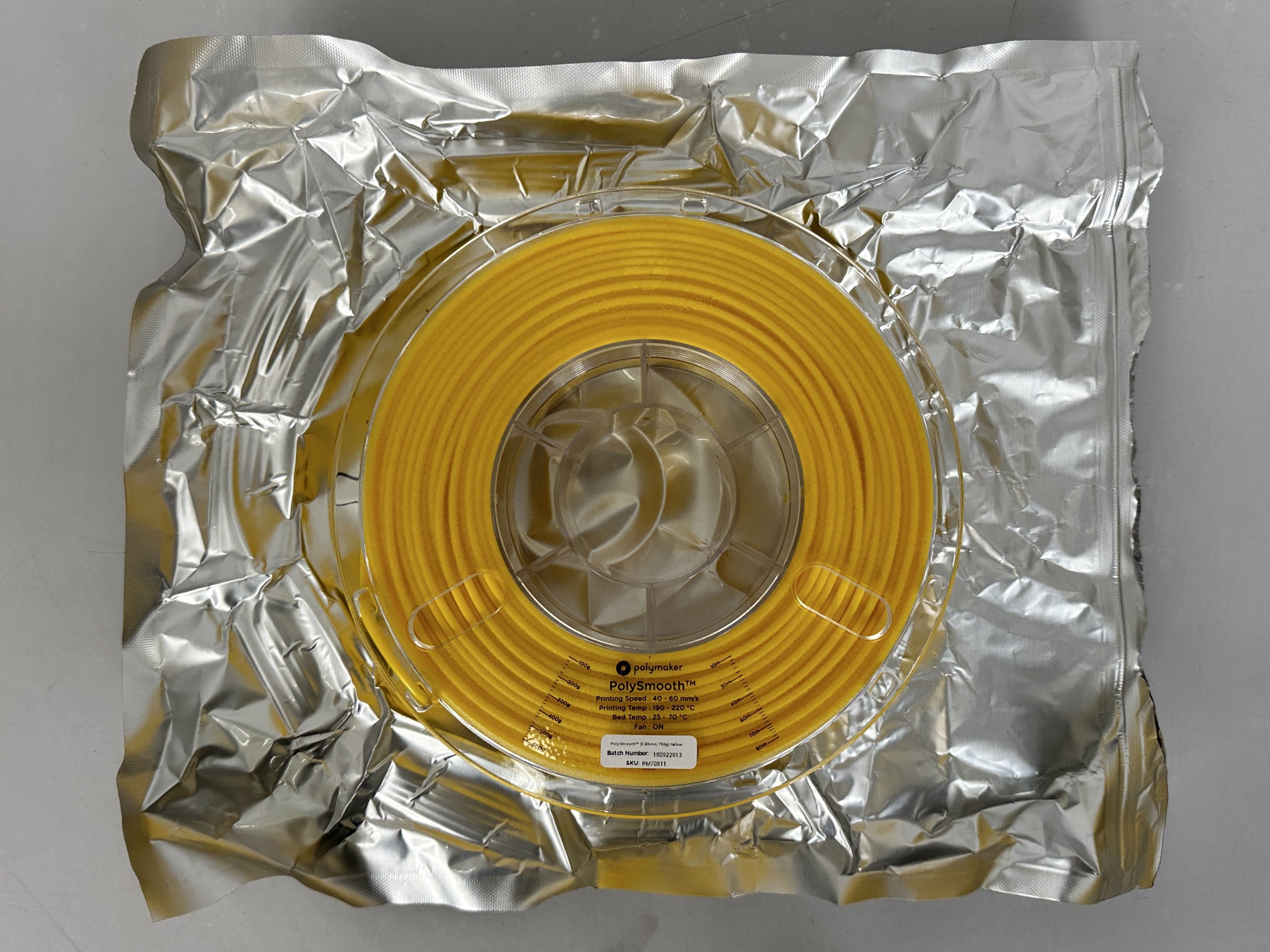 Polymaker PolySmooth PVB 2.85mm Yellow Filament Spool *New, Unsealed*