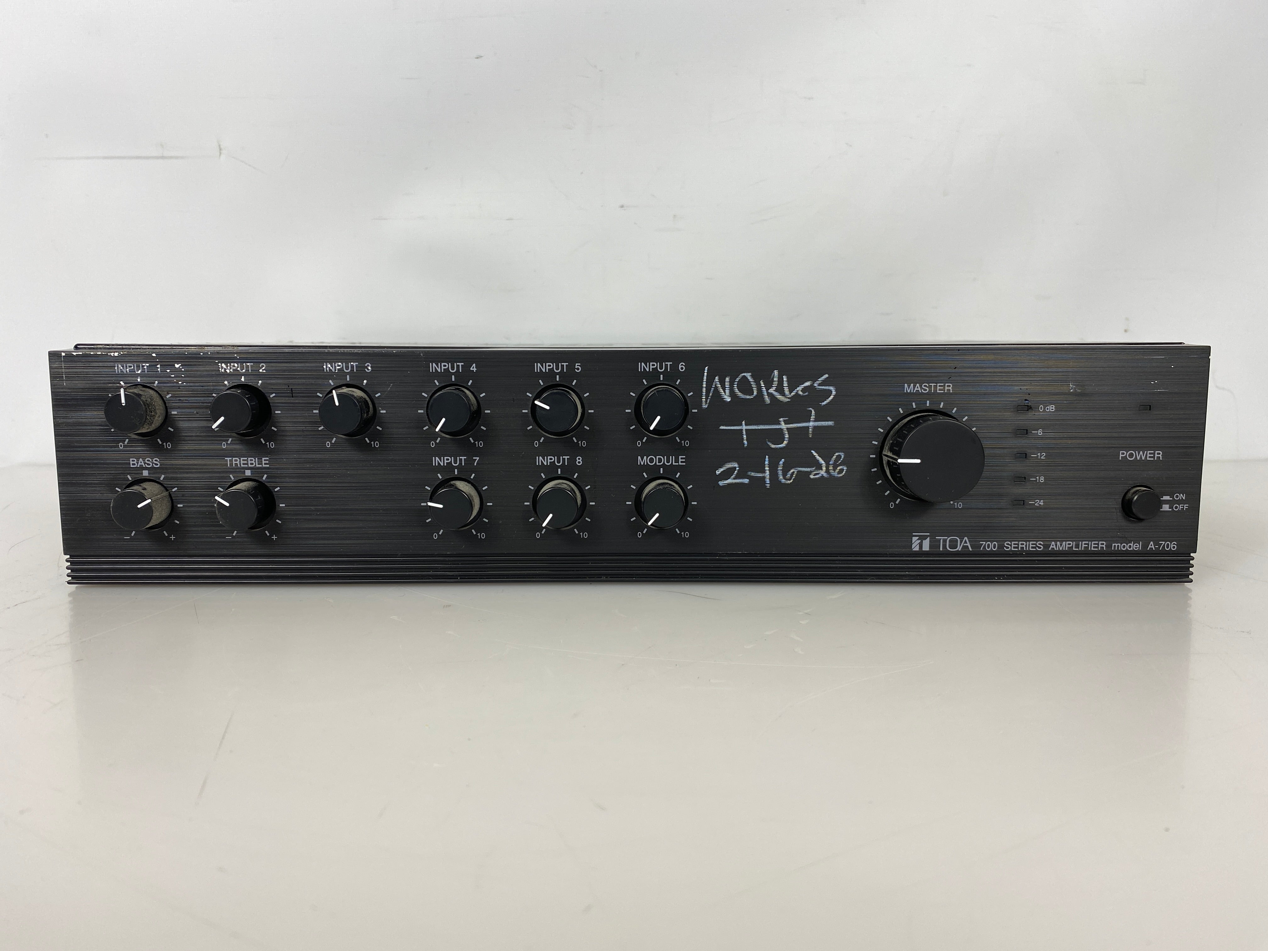 TOA 700 Series 9-Channel Mixer Power Amplifier A-706