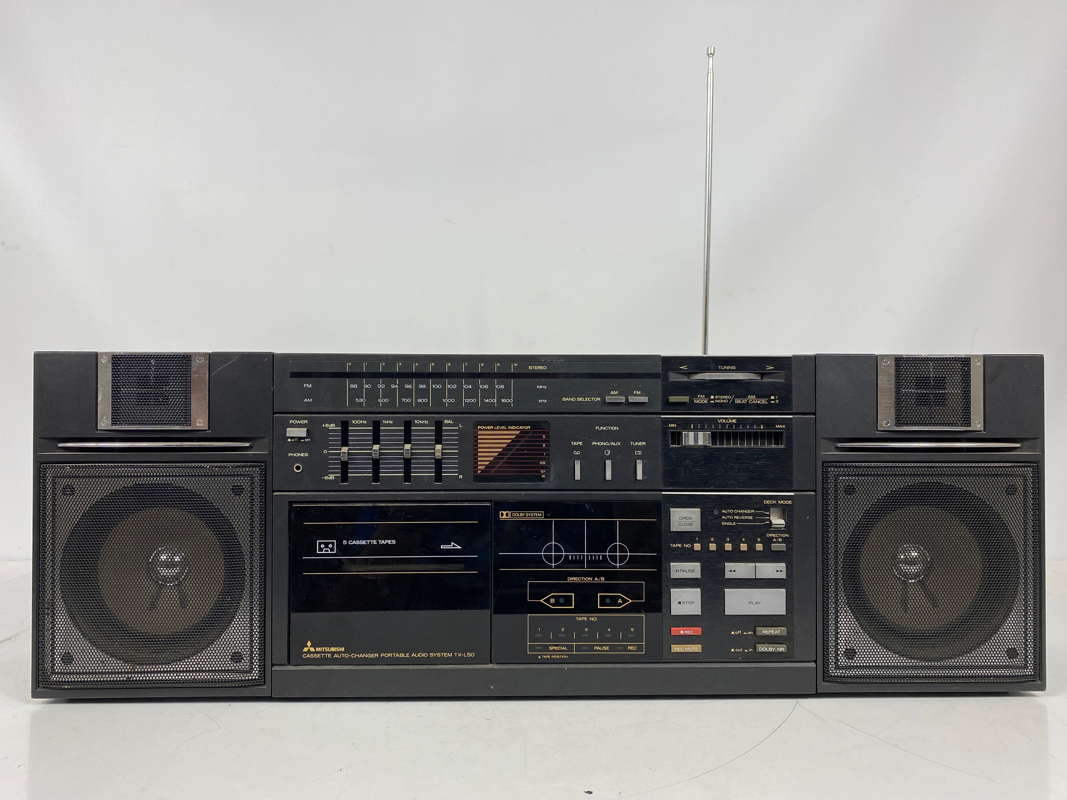 Vintage Mitsubishi TX-L50 Boombox Cassette Player