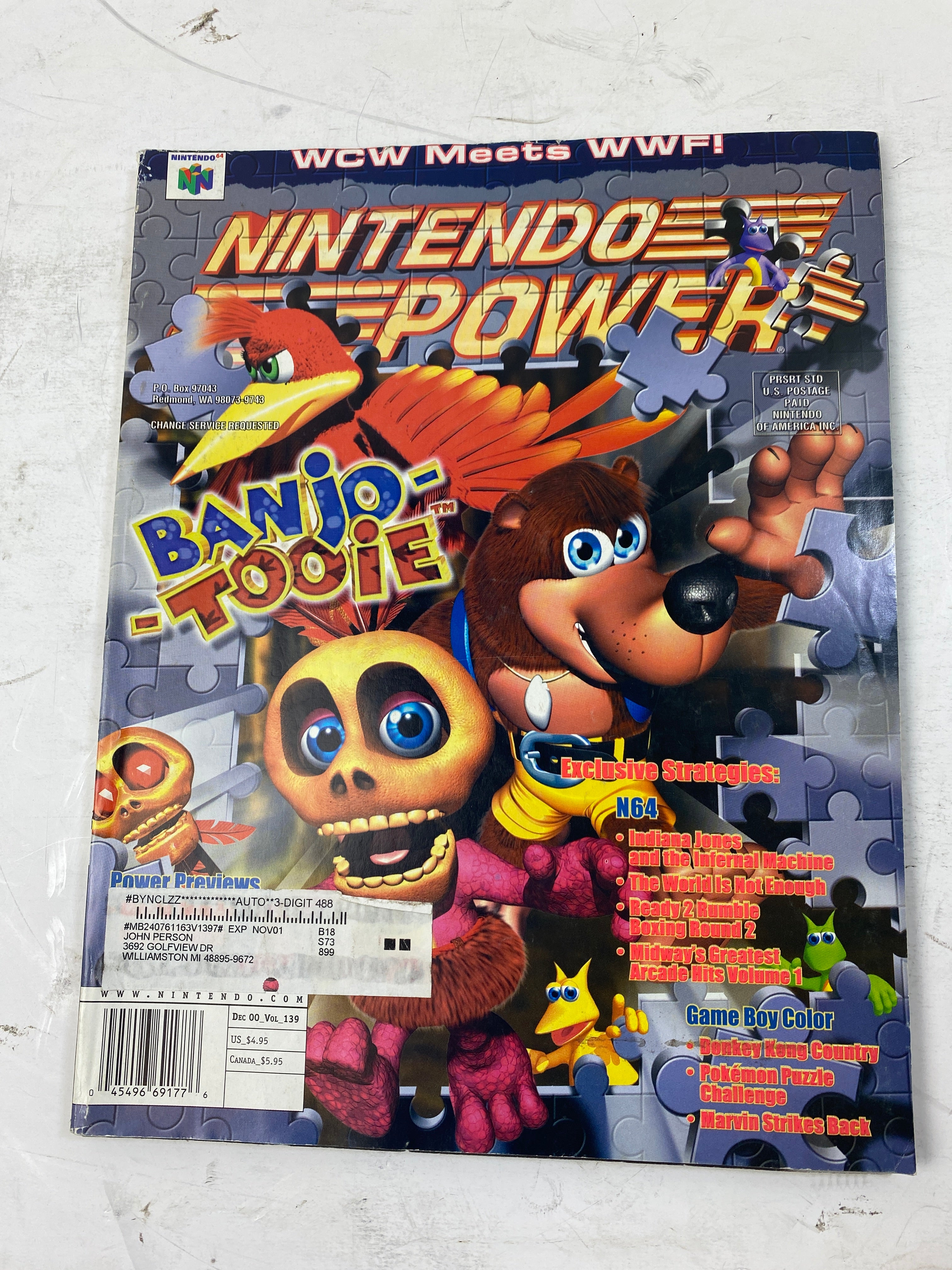 Nintendo Power Magazine Vol 139 December 2000  w/  poster