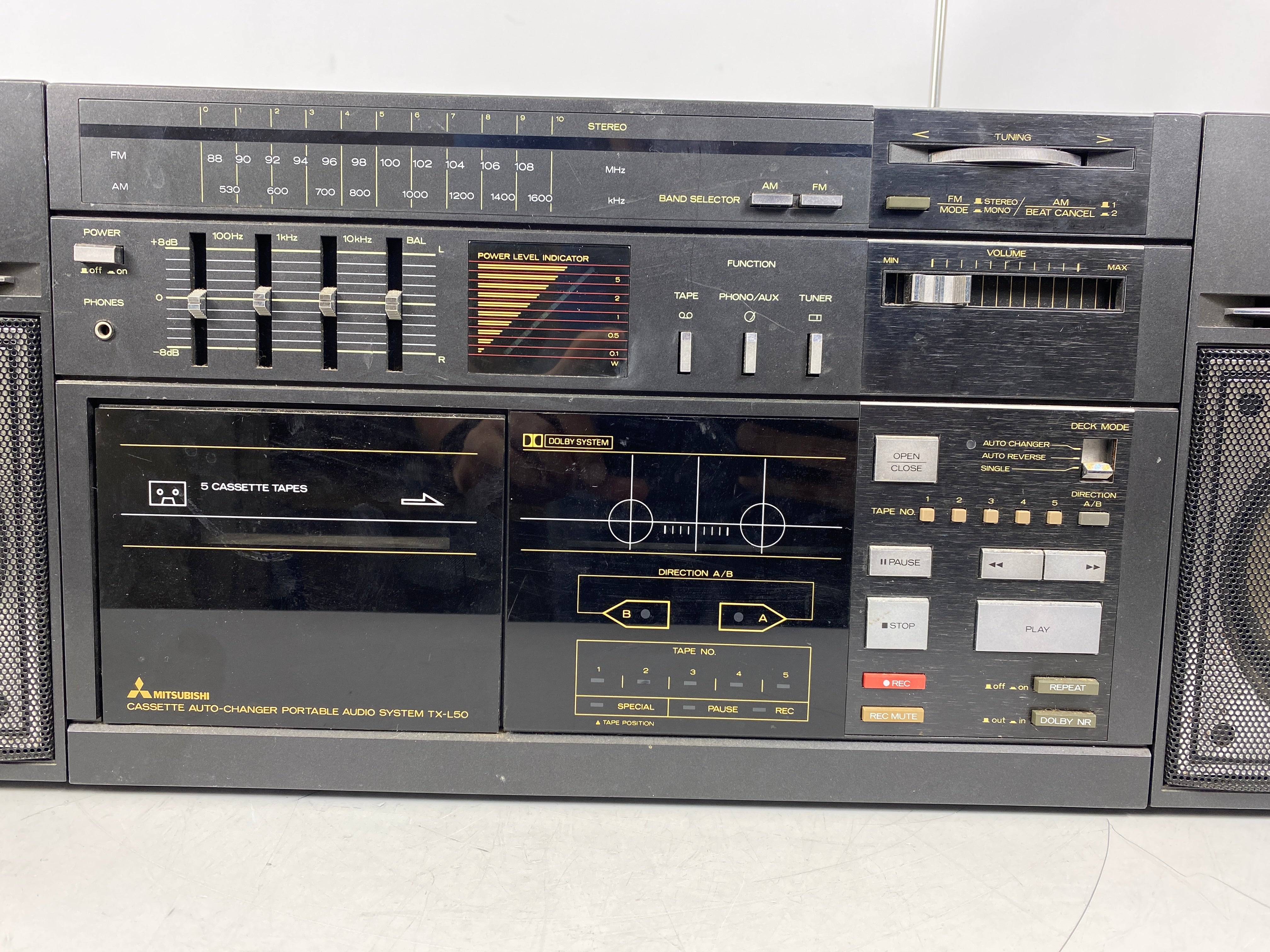 Vintage Mitsubishi TX-L50 Boombox Cassette Player