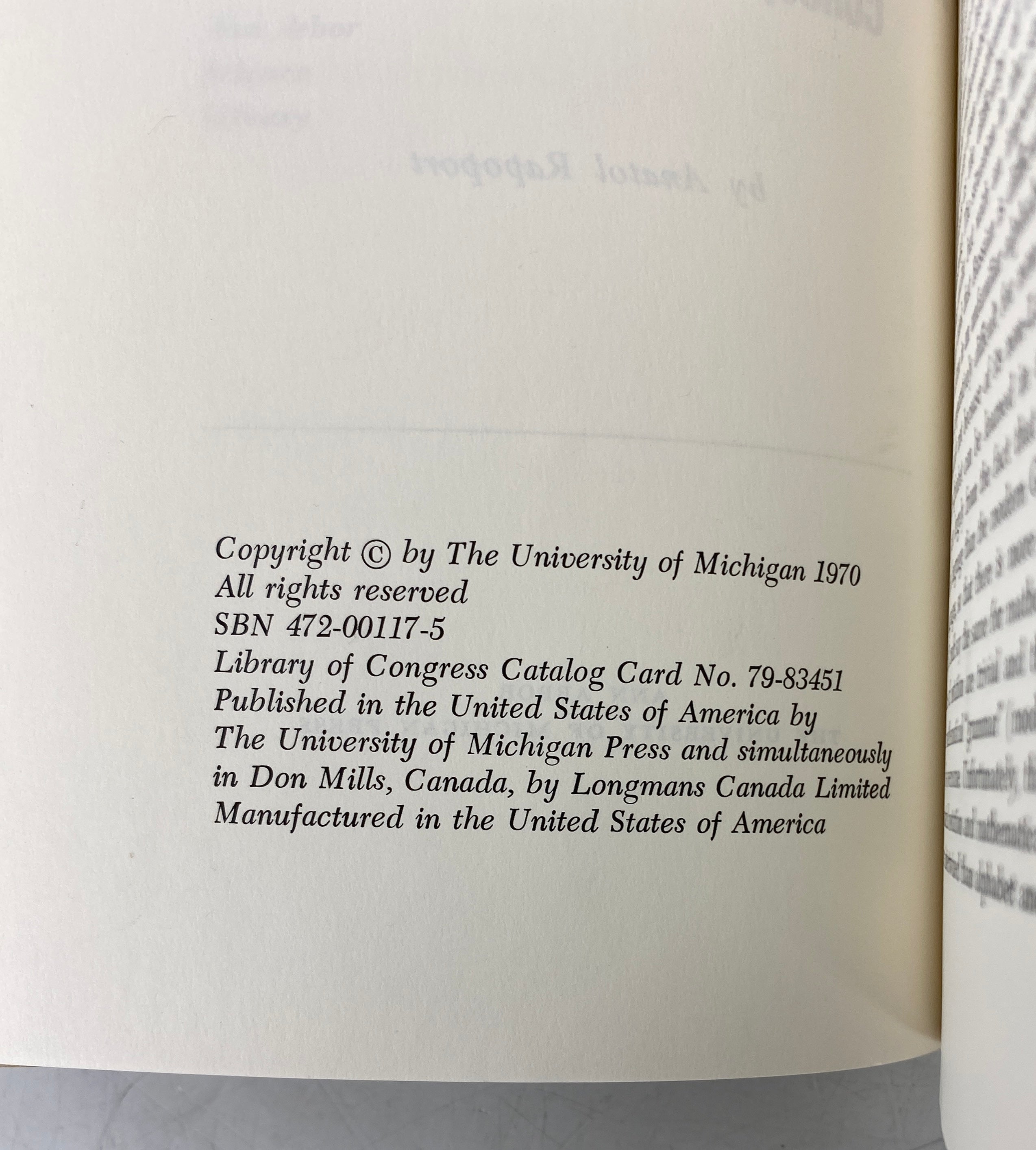 2 Anatol Rapoport Vols: Two-Person/N-Person Game Theory 1966-70 SC