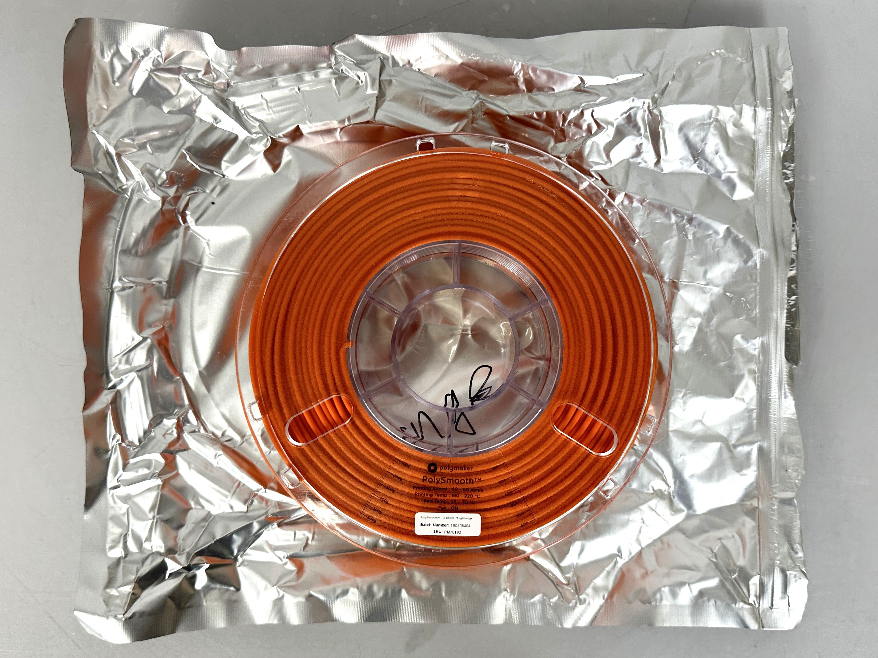 Polymaker PolySmooth PVB 2.85mm Orange Filament Spool
