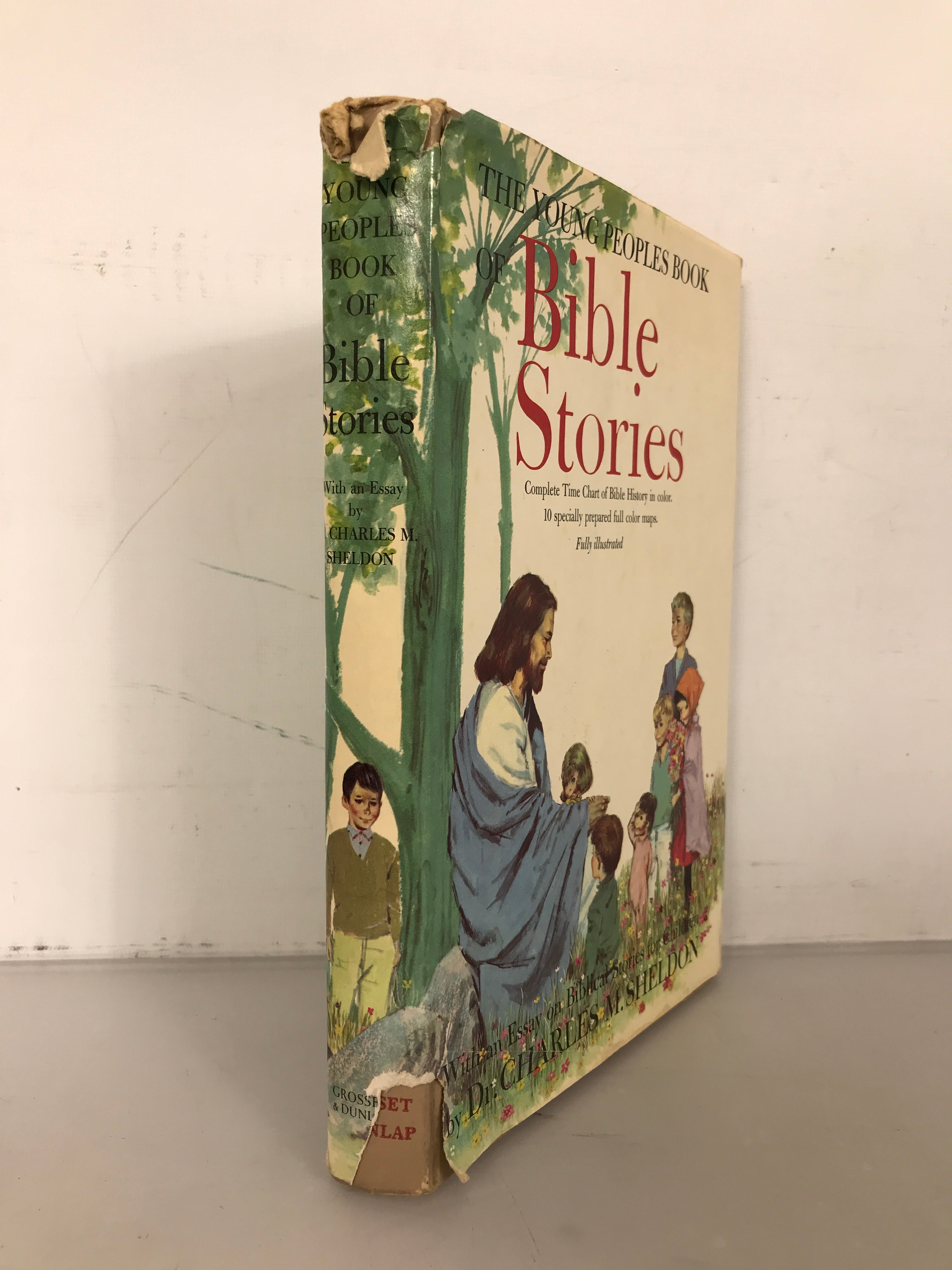 The Young Peoples Book of Bible Stories (1963) Grosset & Dunlap HC DJ Richly Illustrated