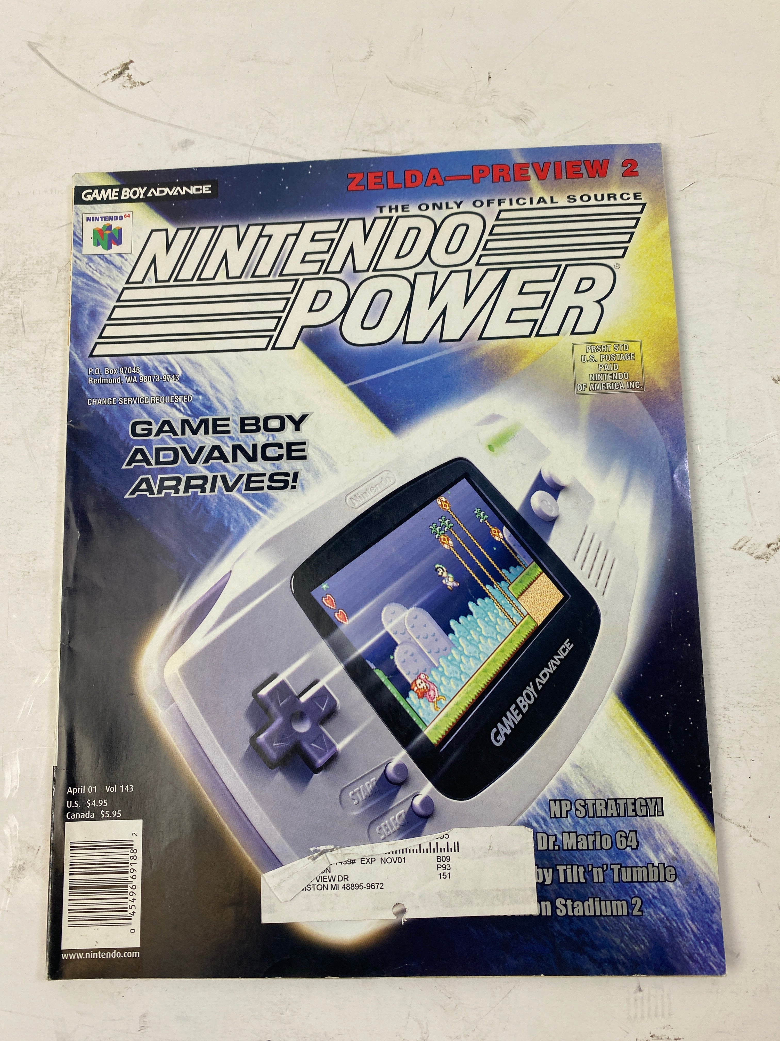 Nintendo Power Magazine Vol 143 April 2001  w/  poster