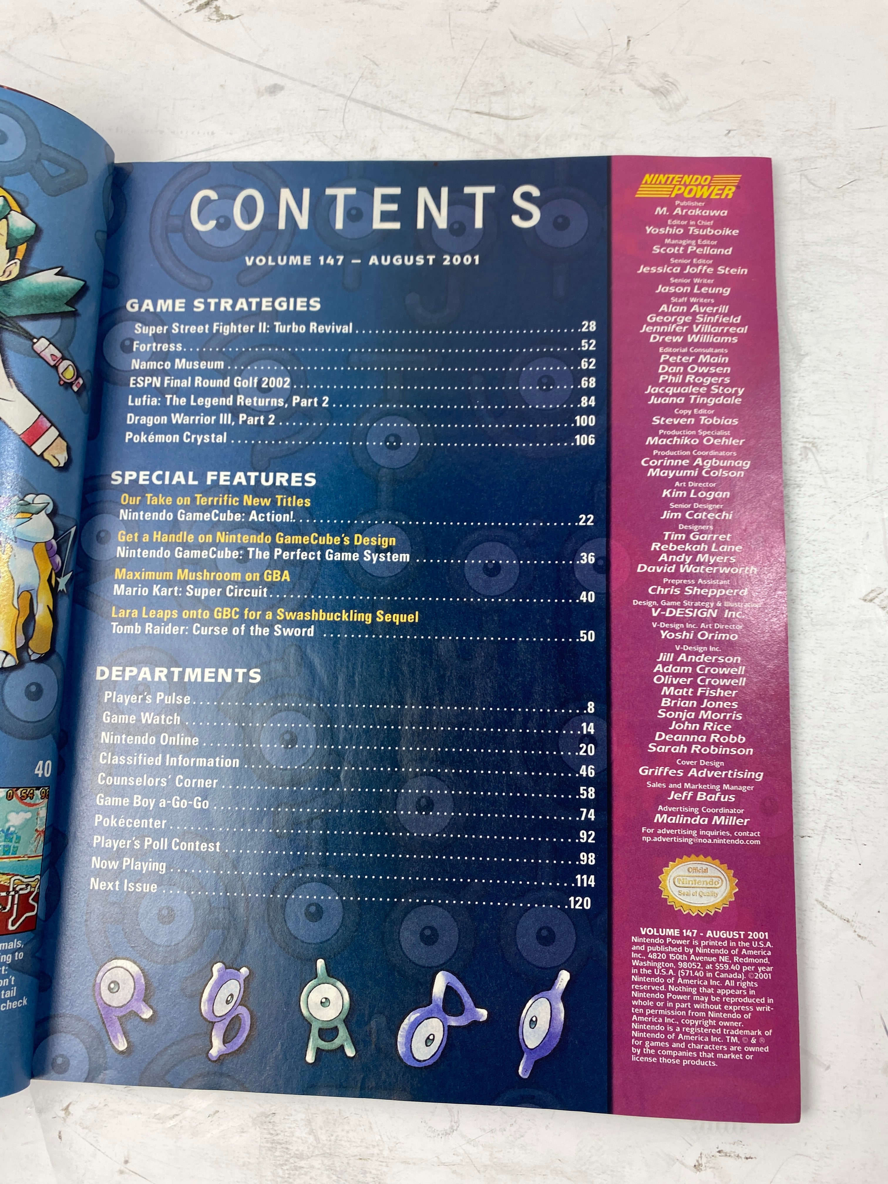 Nintendo Power Magazine Vol 147 August 2001 w/  poster