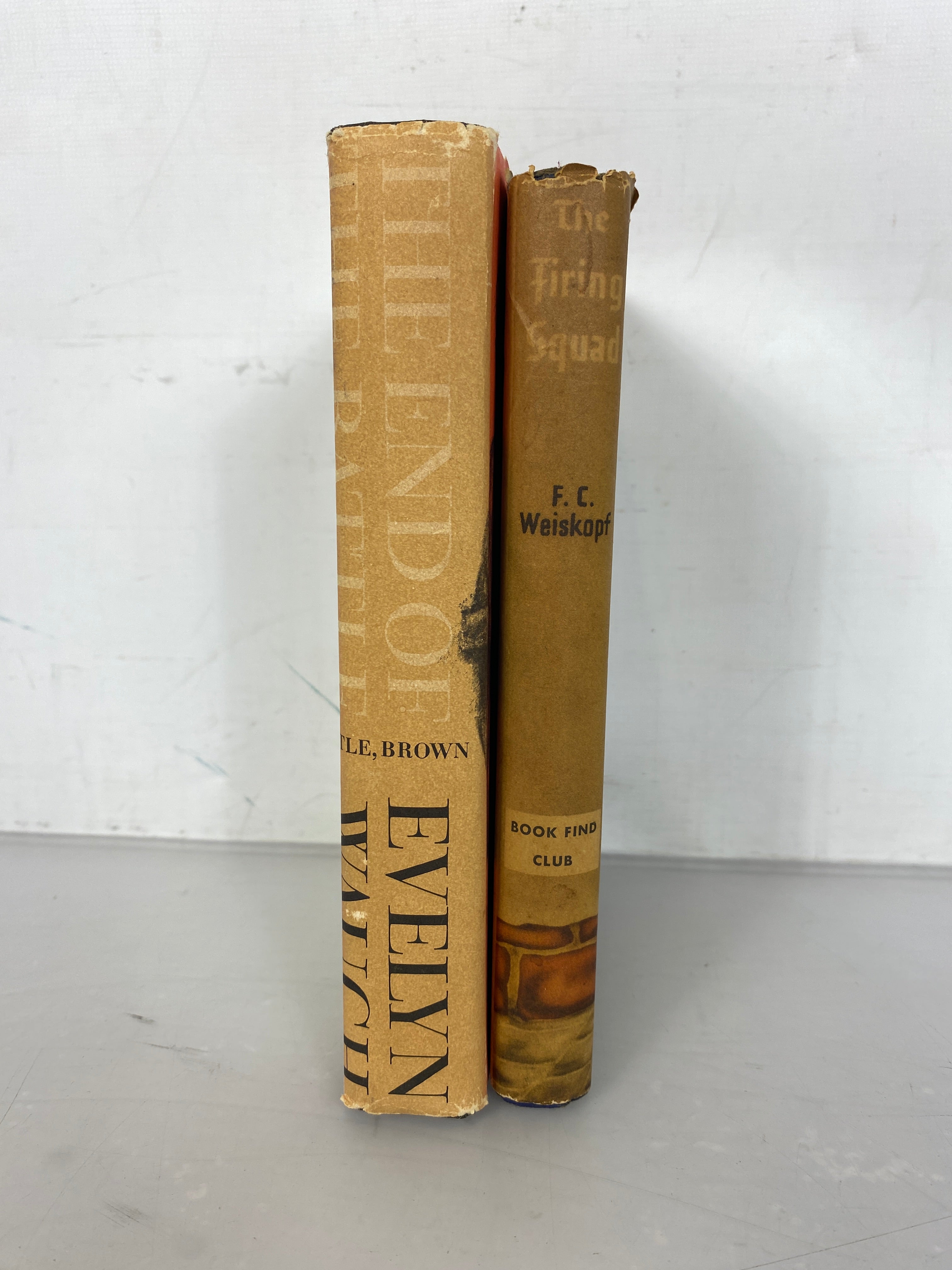 Lot of 2 WWII Novels: The End of the Battle by Waugh (1961) and The Firing Squad by Weiskopf (1944) HC DJ (Copy)