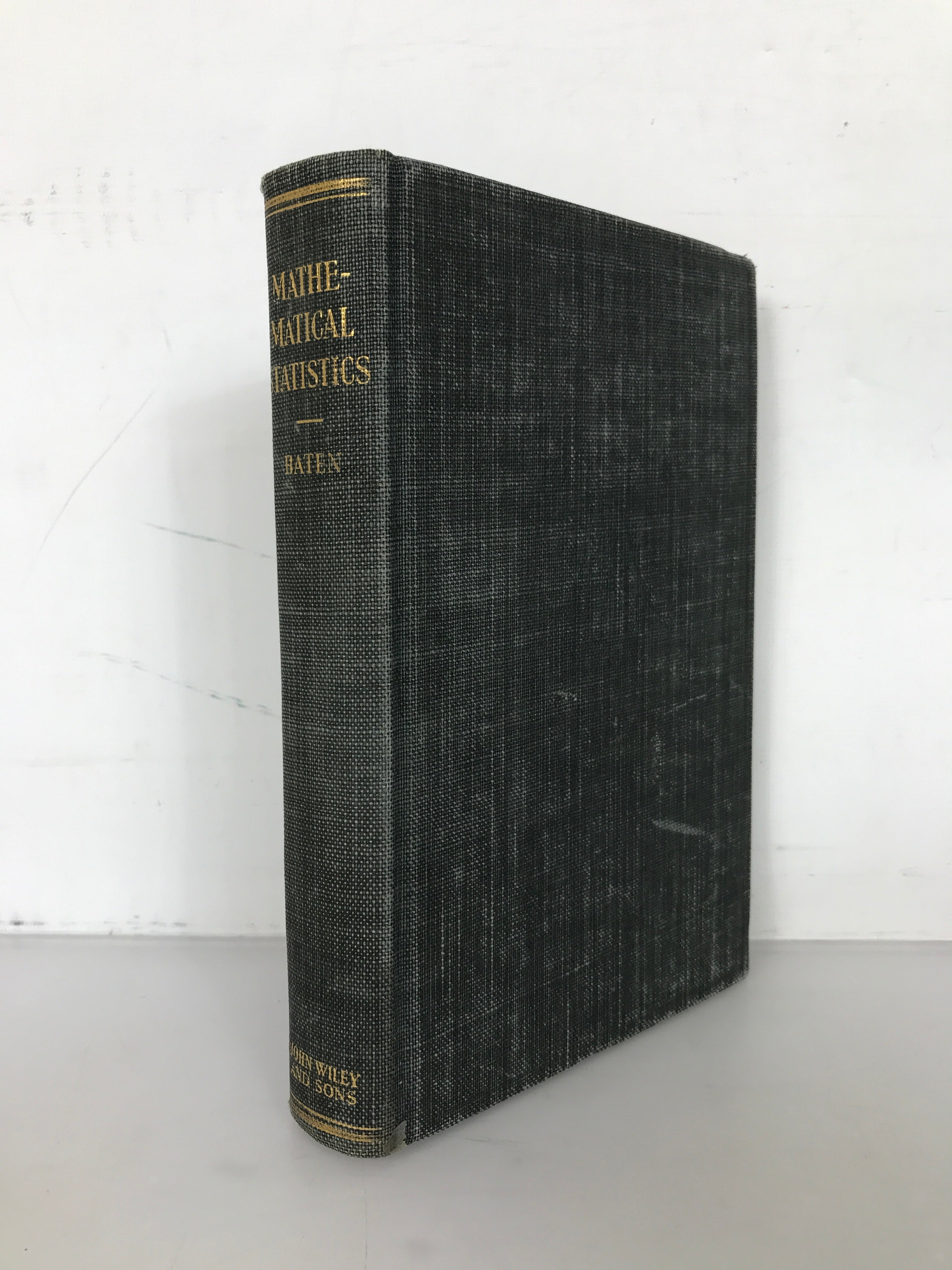 Signed Elementary Mathematical Statistics 1938 Rare HC John Wiley & Sons