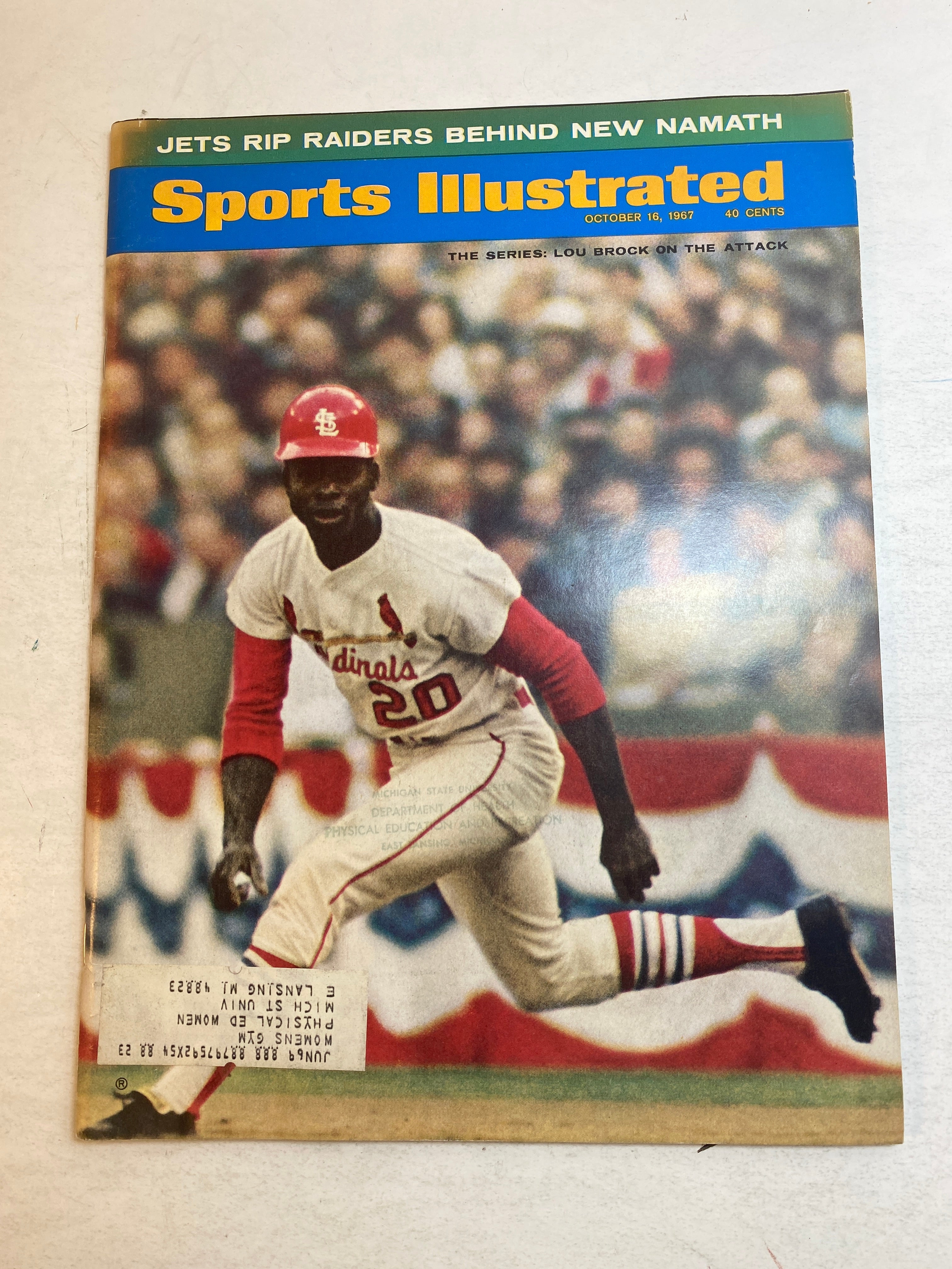 Sports Illustrated October 16, 1967 Lou Brock St. Louis Cardinals