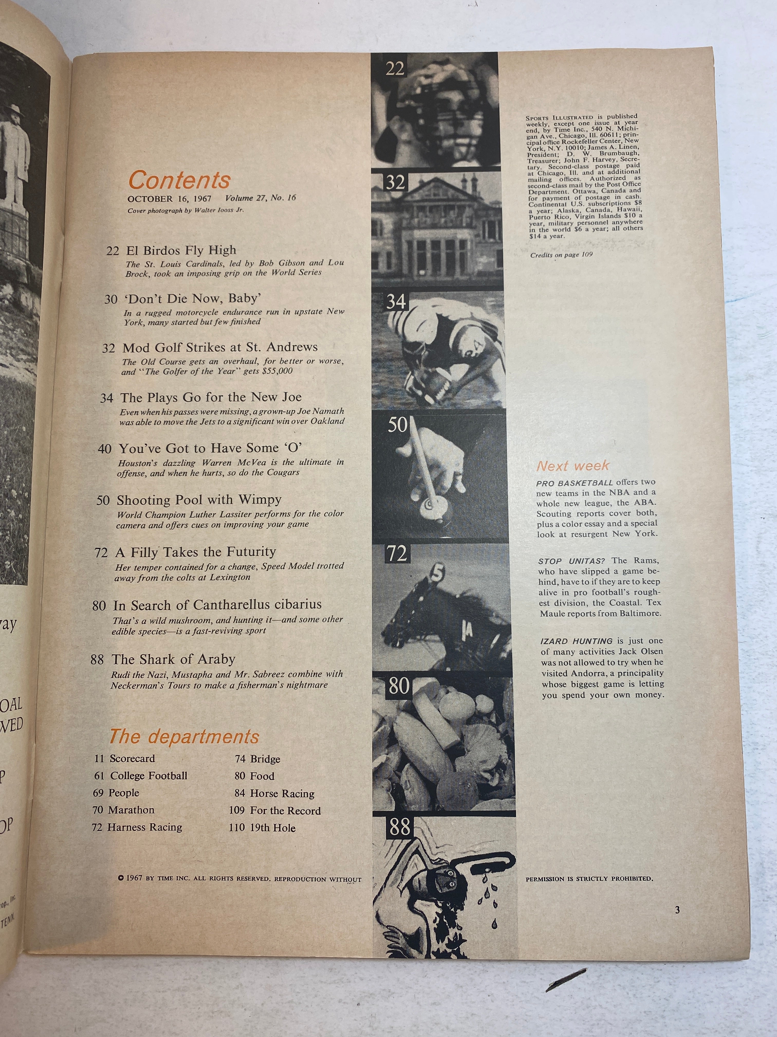 Sports Illustrated October 16, 1967 Lou Brock St. Louis Cardinals