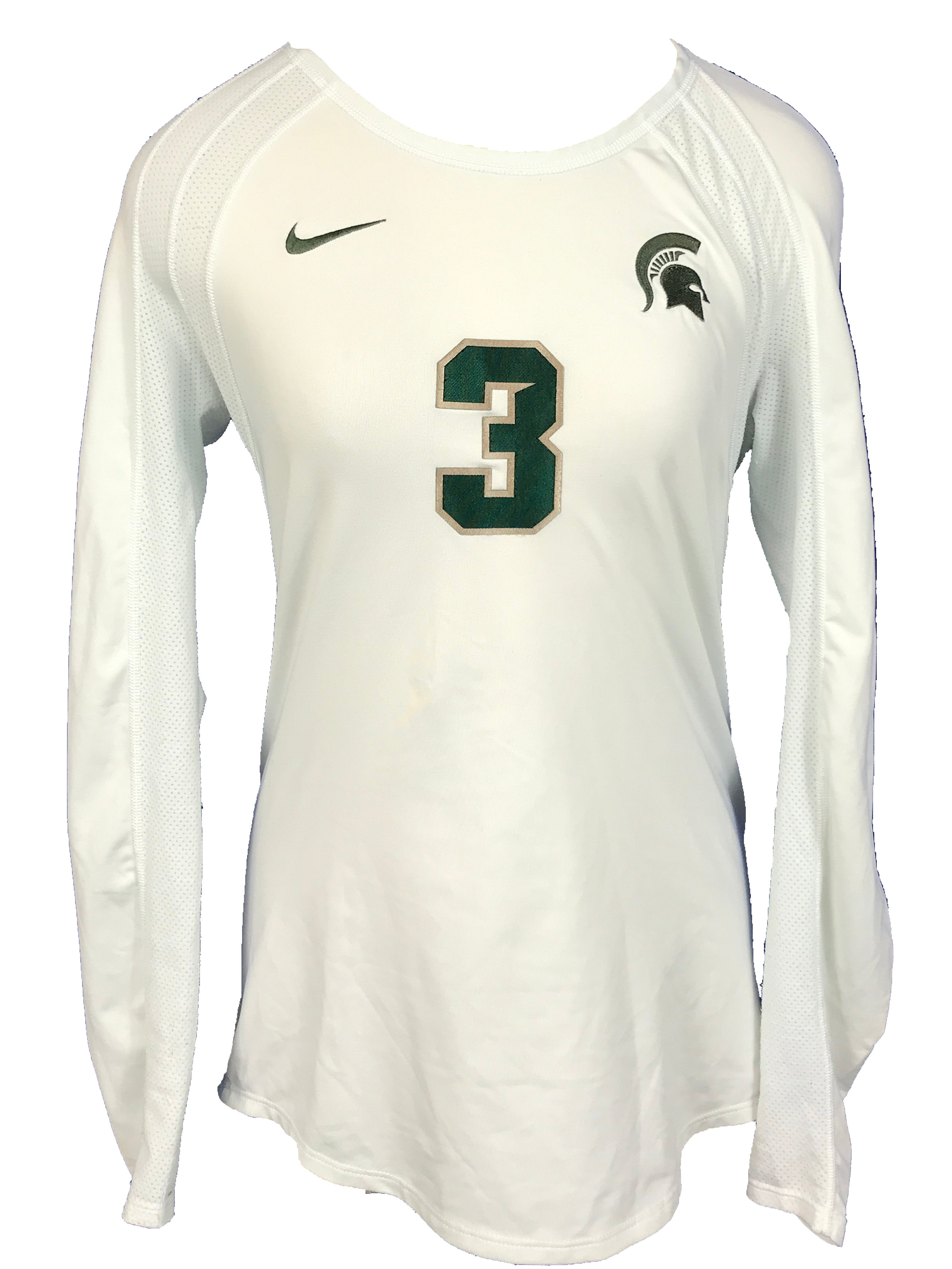 Nike White Long Sleeve Volleyball Jersey #3 Women's Size L