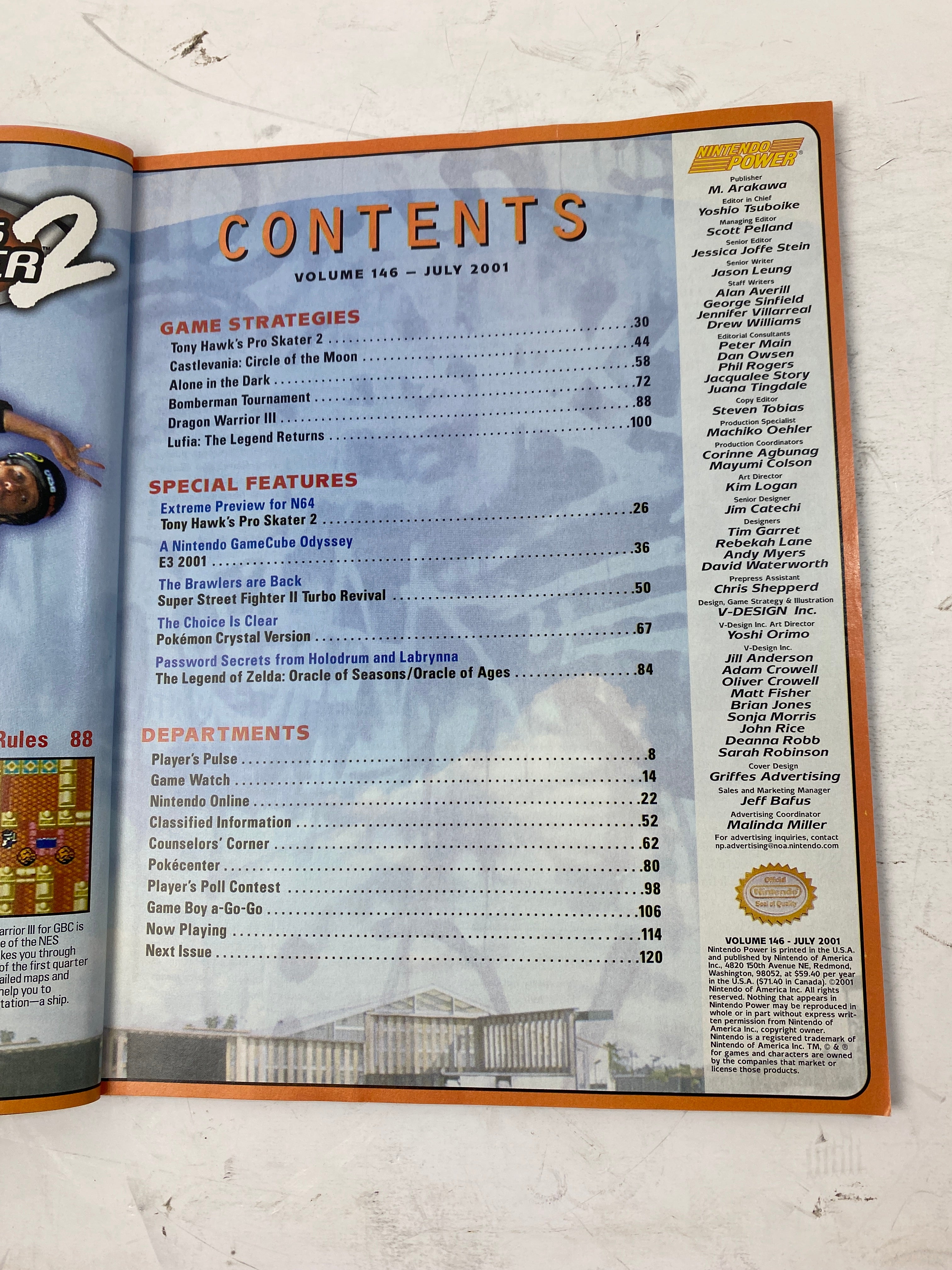 Nintendo Power Magazine Vol 146 July 2001  w/  poster