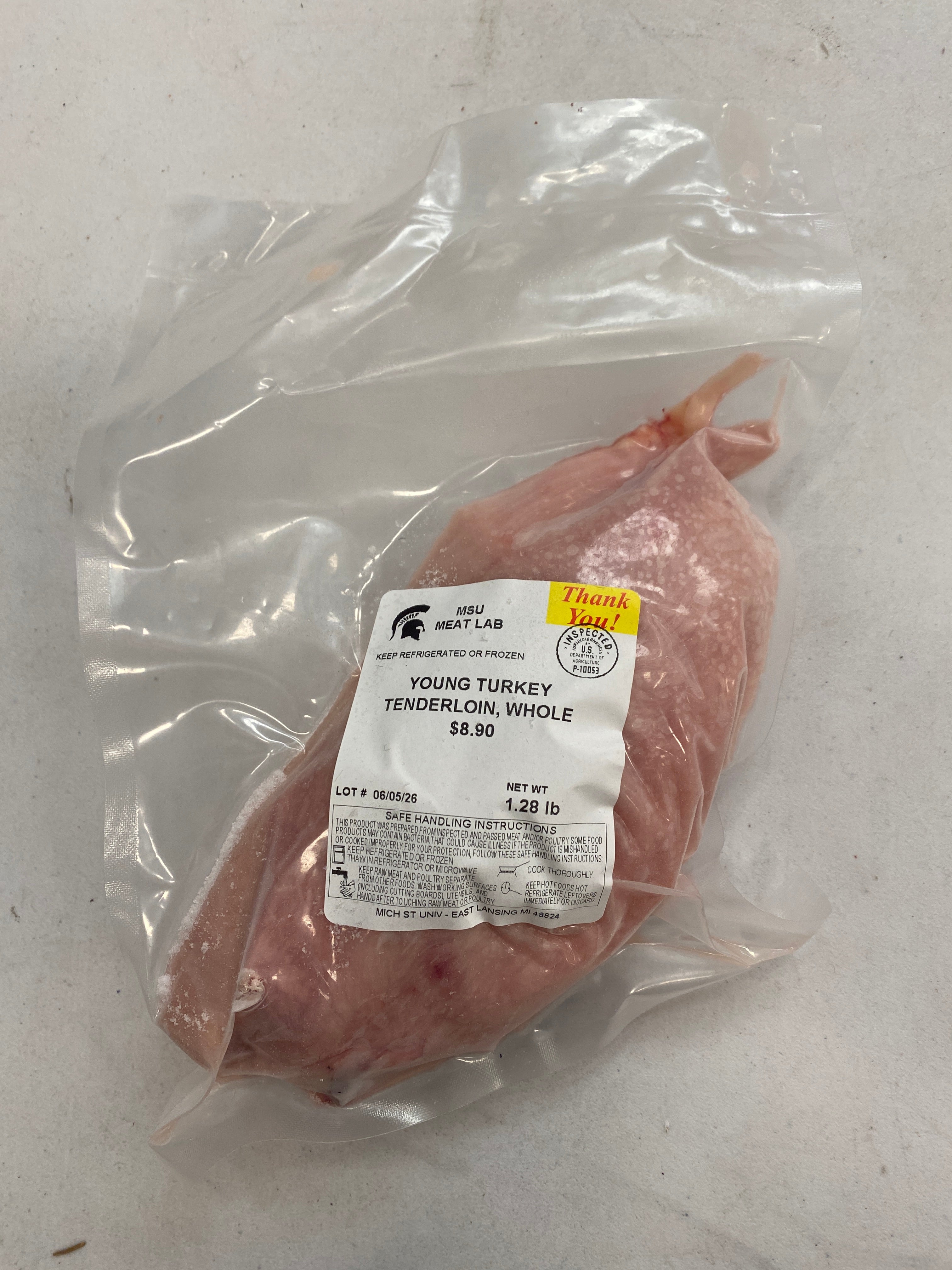 MSU Meat Labs Young Turkey Tenderloin