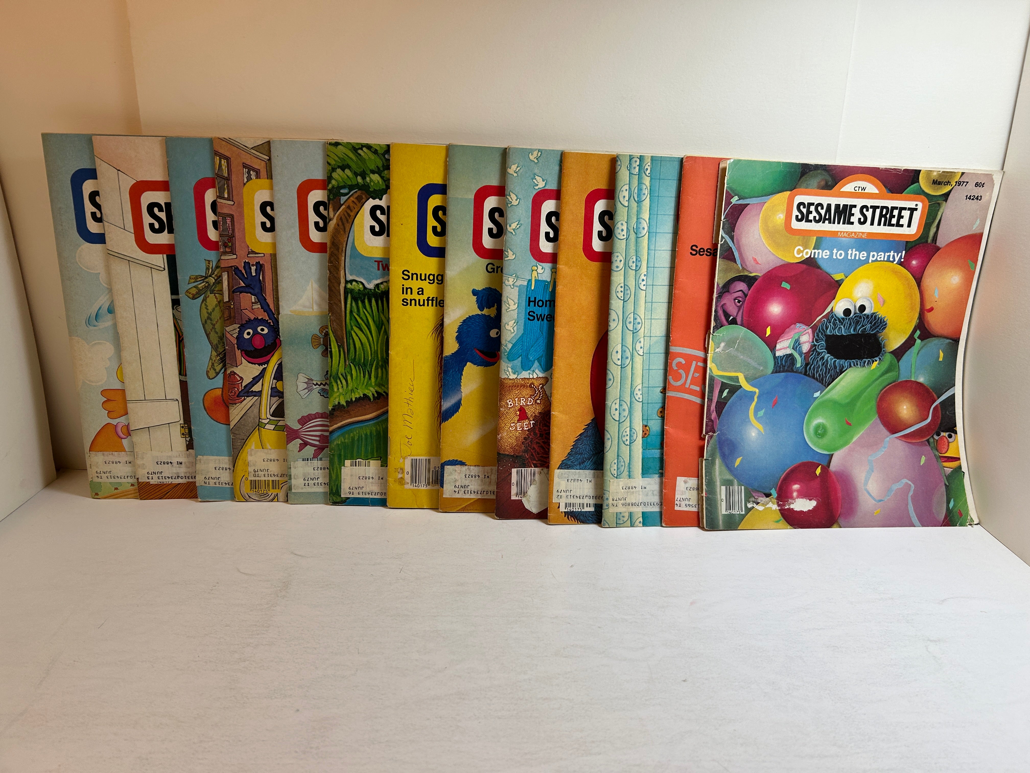 Lot of 13 Vintage Sesame Street Magazines for Kids 1977-1979