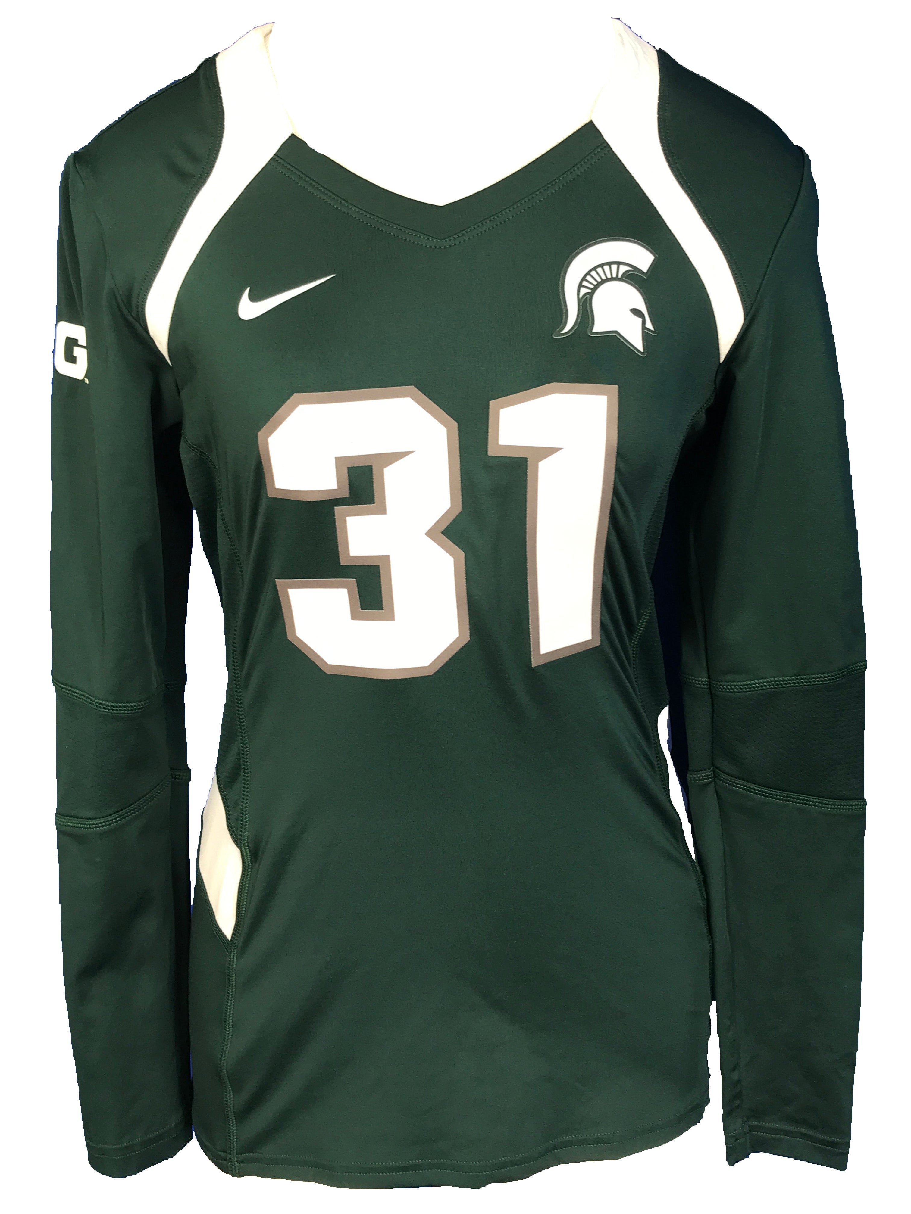 Nike Green Long Sleeve Volleyball Jersey #31 Women's Size M