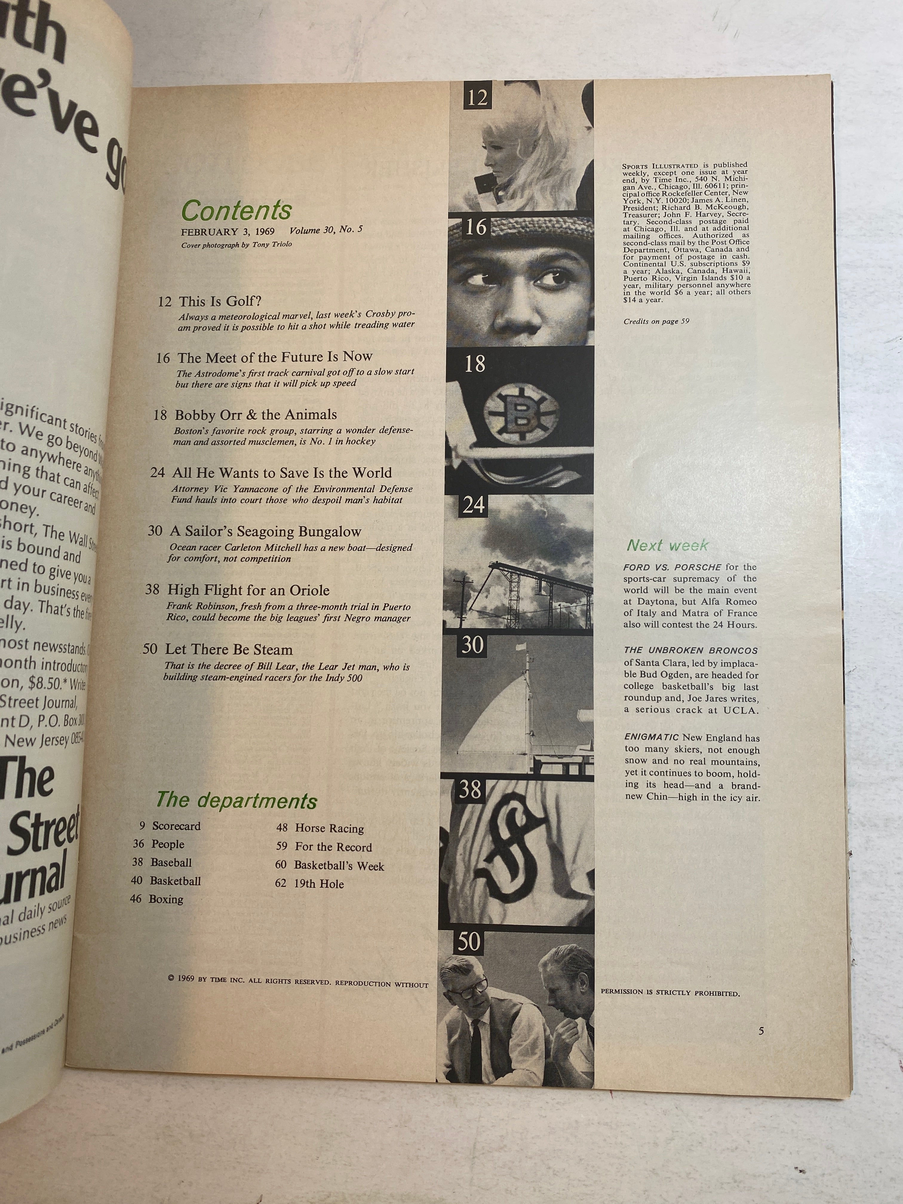 Sports Illustrated February 3, 1969 Bobby Orr Boston Bruins