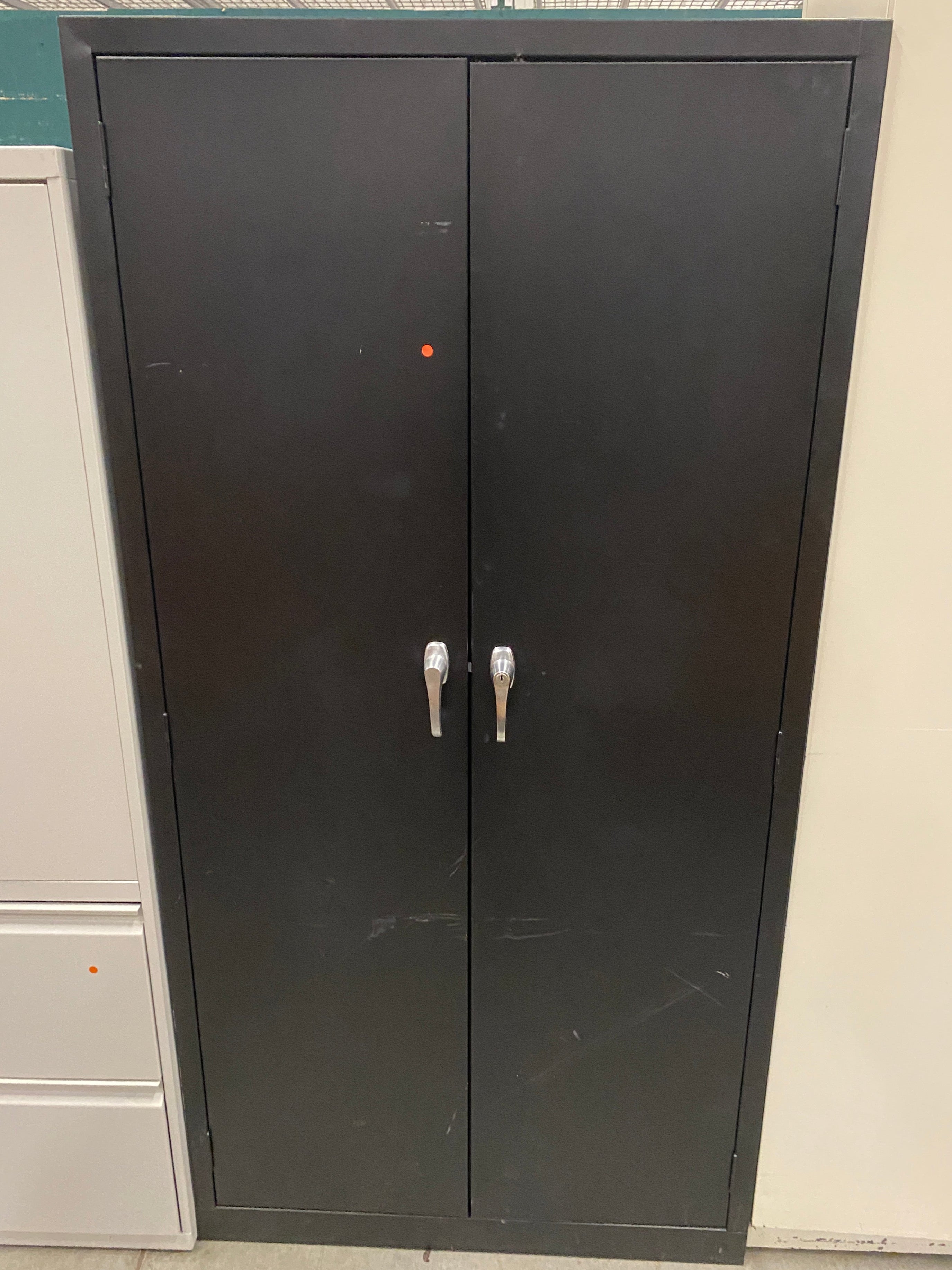 Black 2 Door Adjustable Shelf File Cabinet