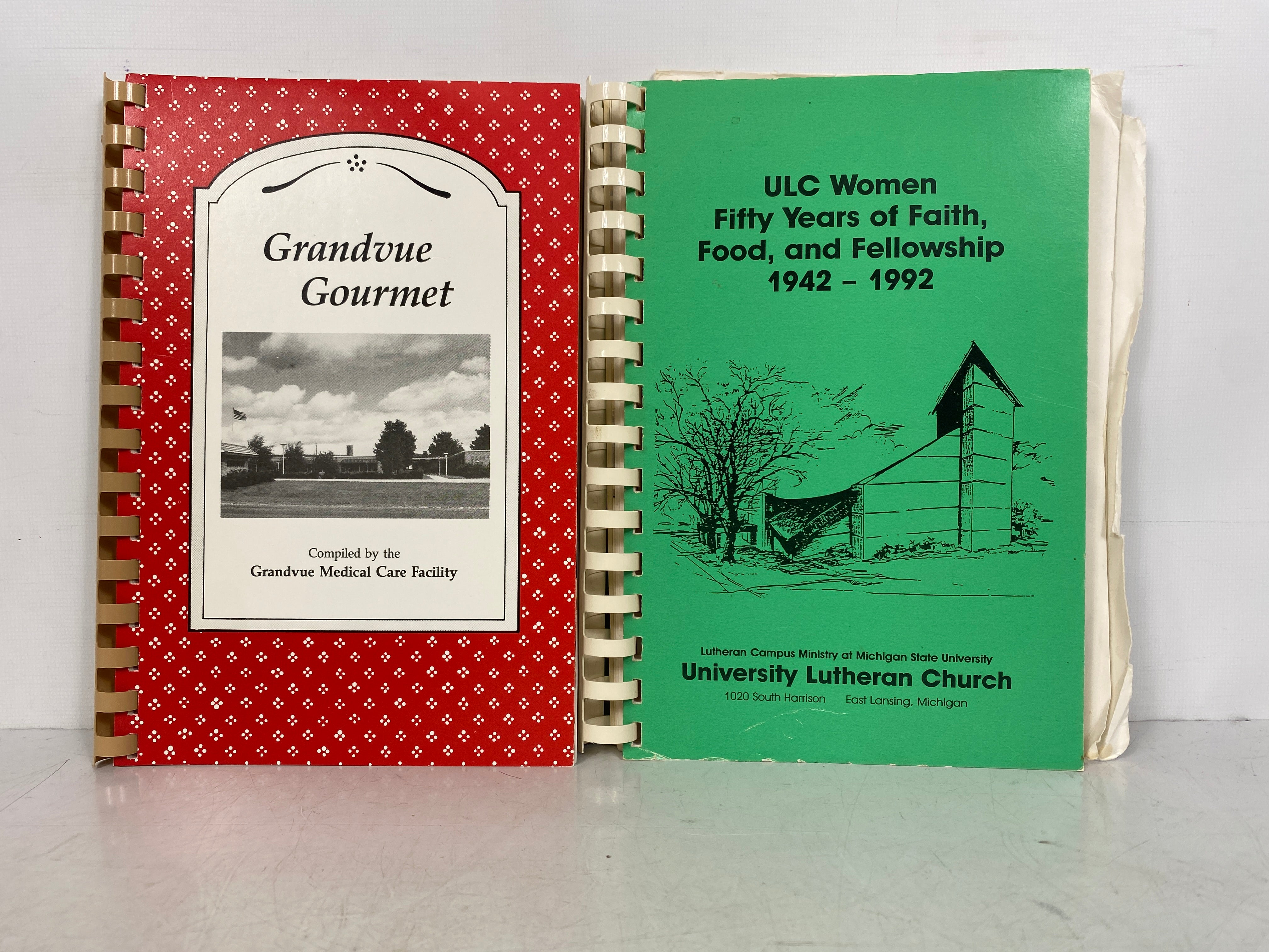 2 Michigan Cookbooks: University Lutheran Church/Grandvue Medical Care Facility