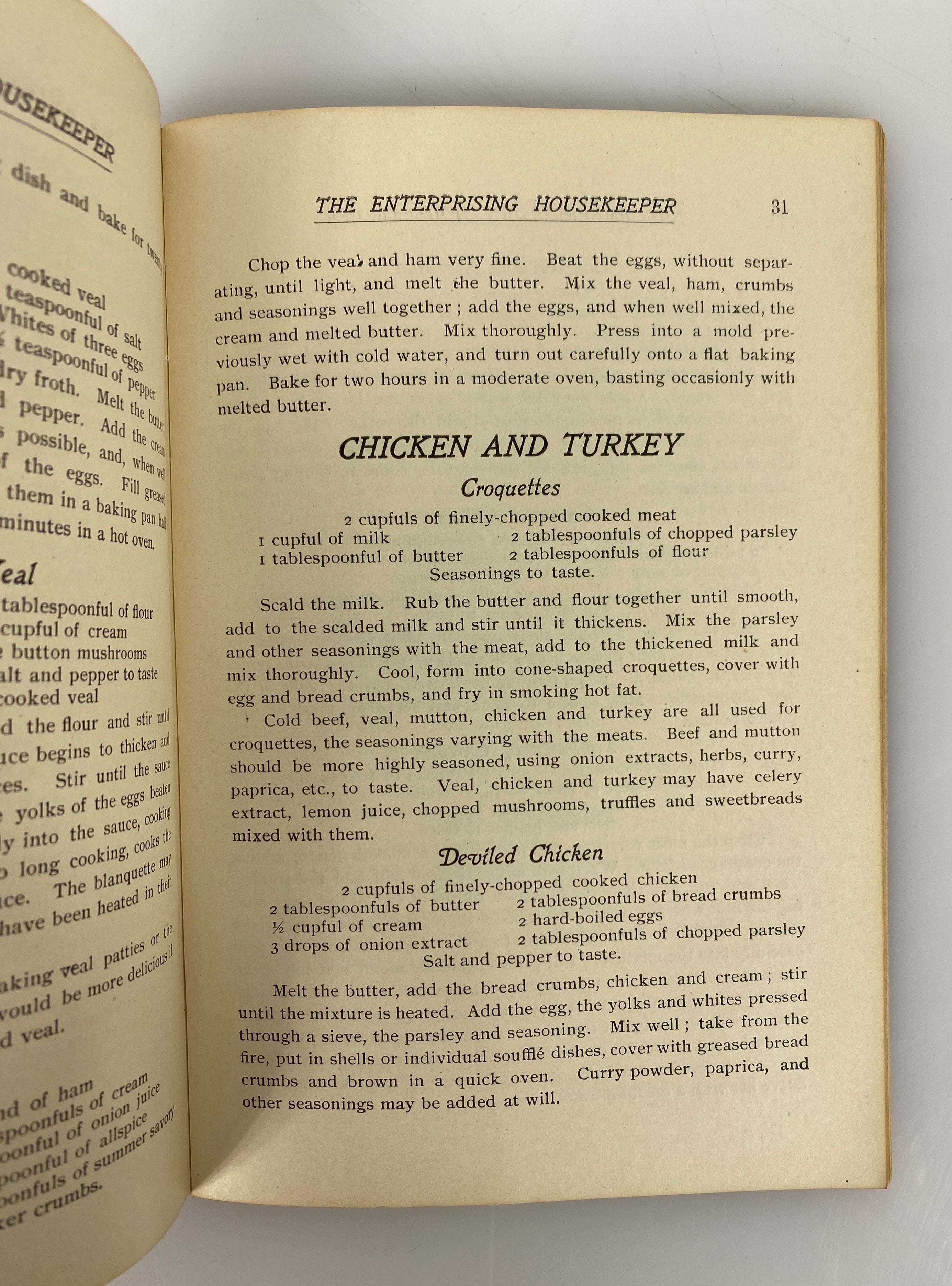 2 Antique Recipe Booklets: The Enterprising Housekeeper/Delicious Desserts SC
