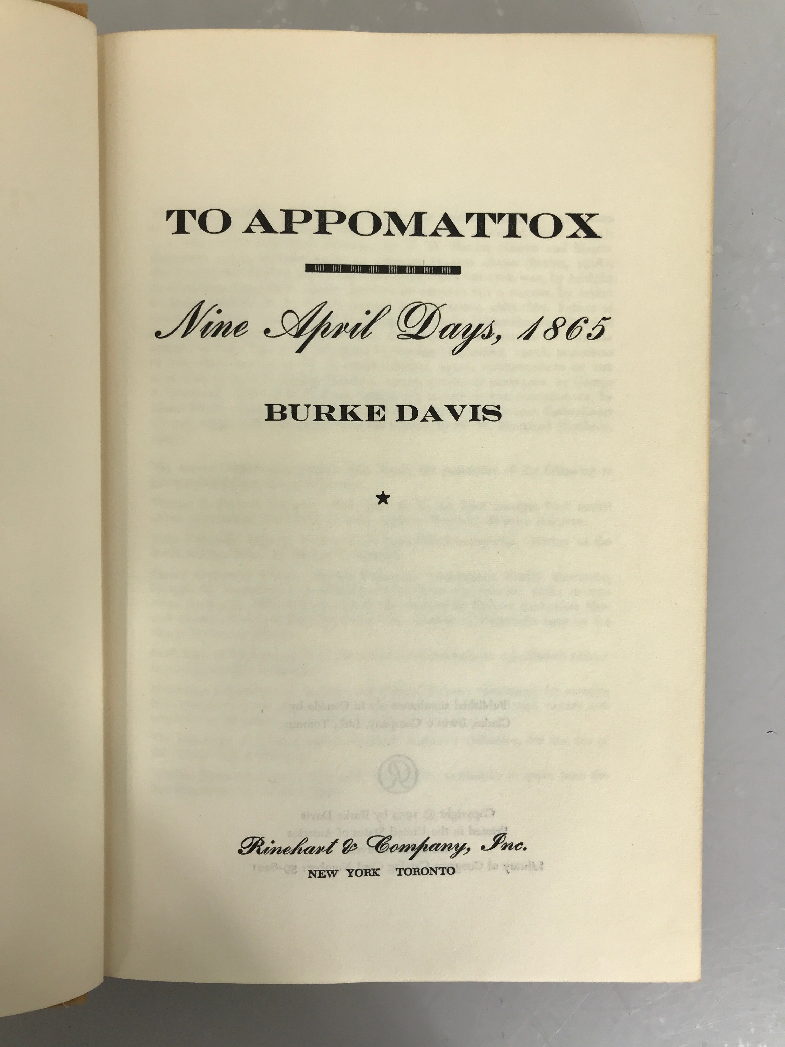 Lot of 3: Lincoln Versus Jefferson Davis (1959), To Appomattox (1959), and Abe Lincoln An Anthology (1953) All First Editions HC DJ