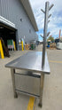 Stainless Steel Rounded Edge Prep Table w/ Pegs for Storage