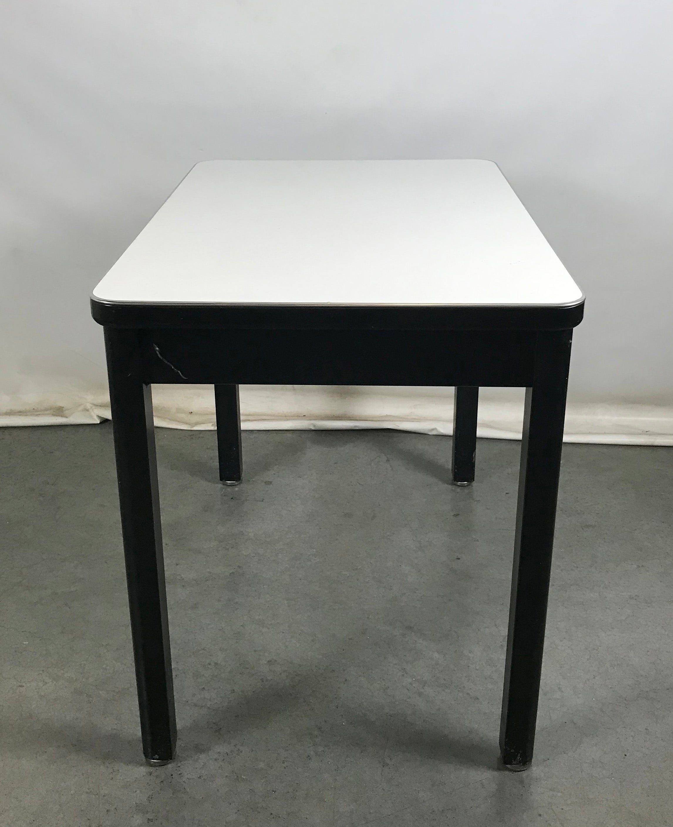 Black and White Metal Table