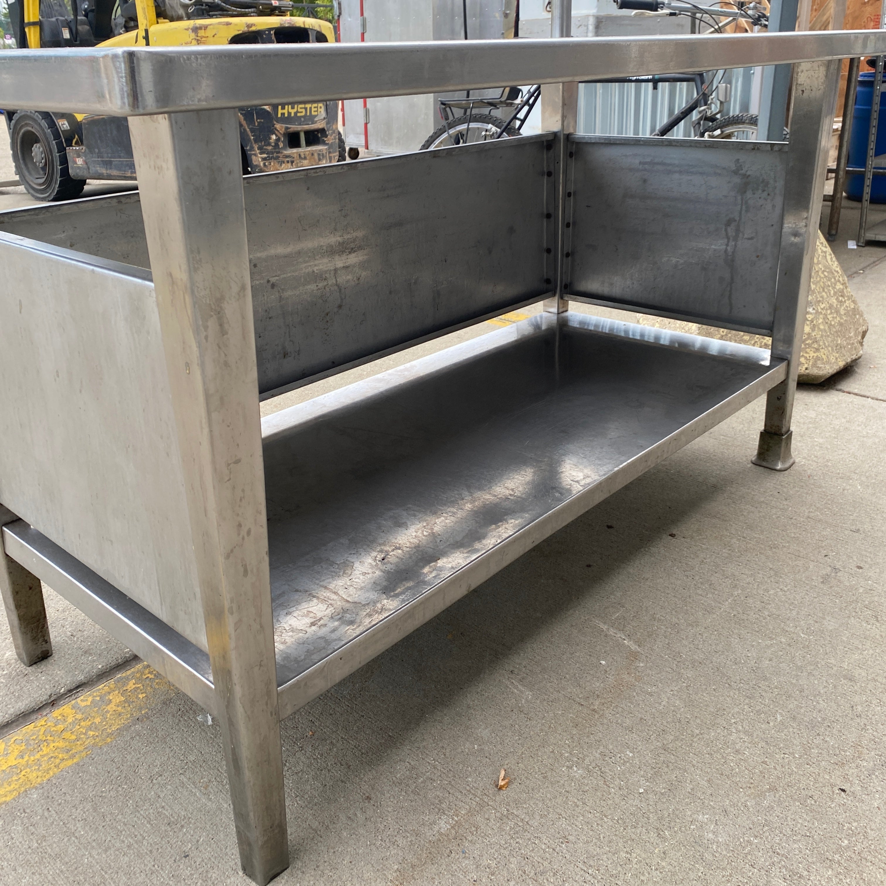 Stainless Steel Rounded Edge Prep Table w/ Pegs for Storage