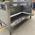 Stainless Steel Rounded Edge Prep Table w/ Pegs for Storage