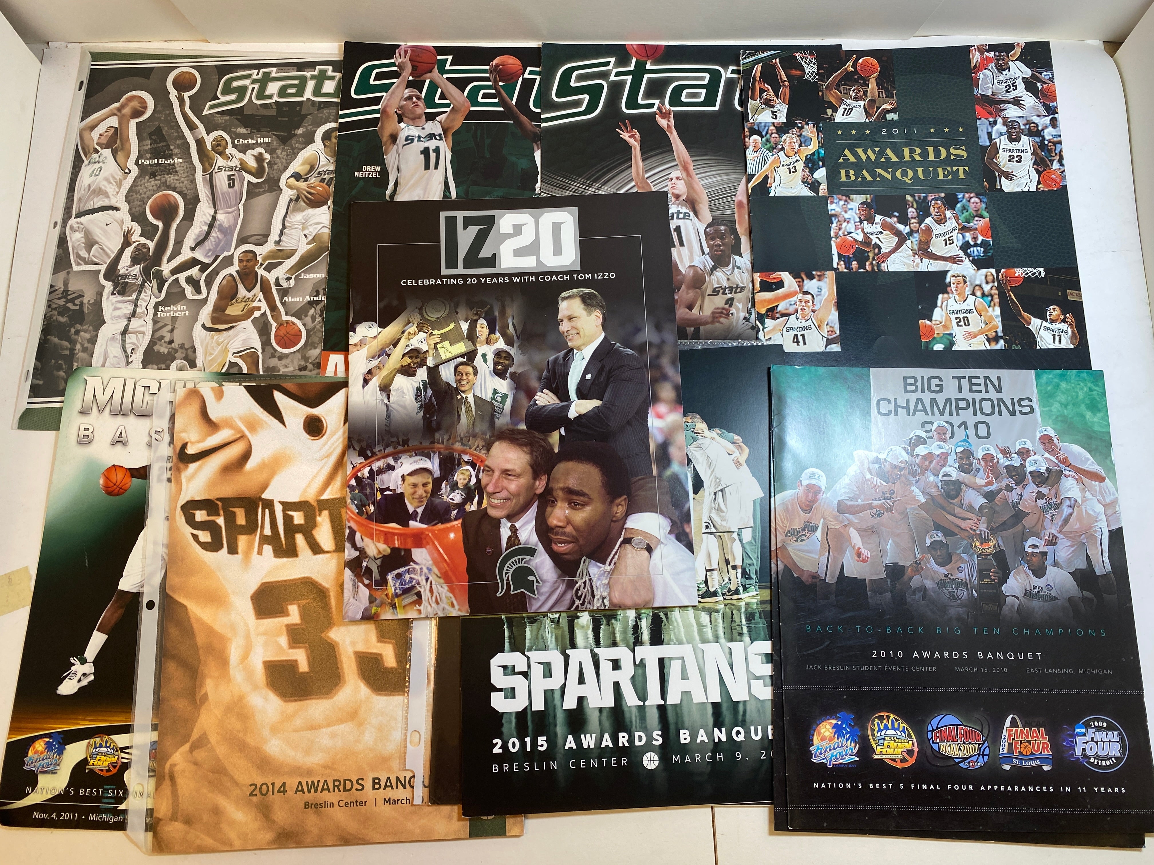 MSU Michigan State Basketball Awards Banquet Program Lot 2004-2015