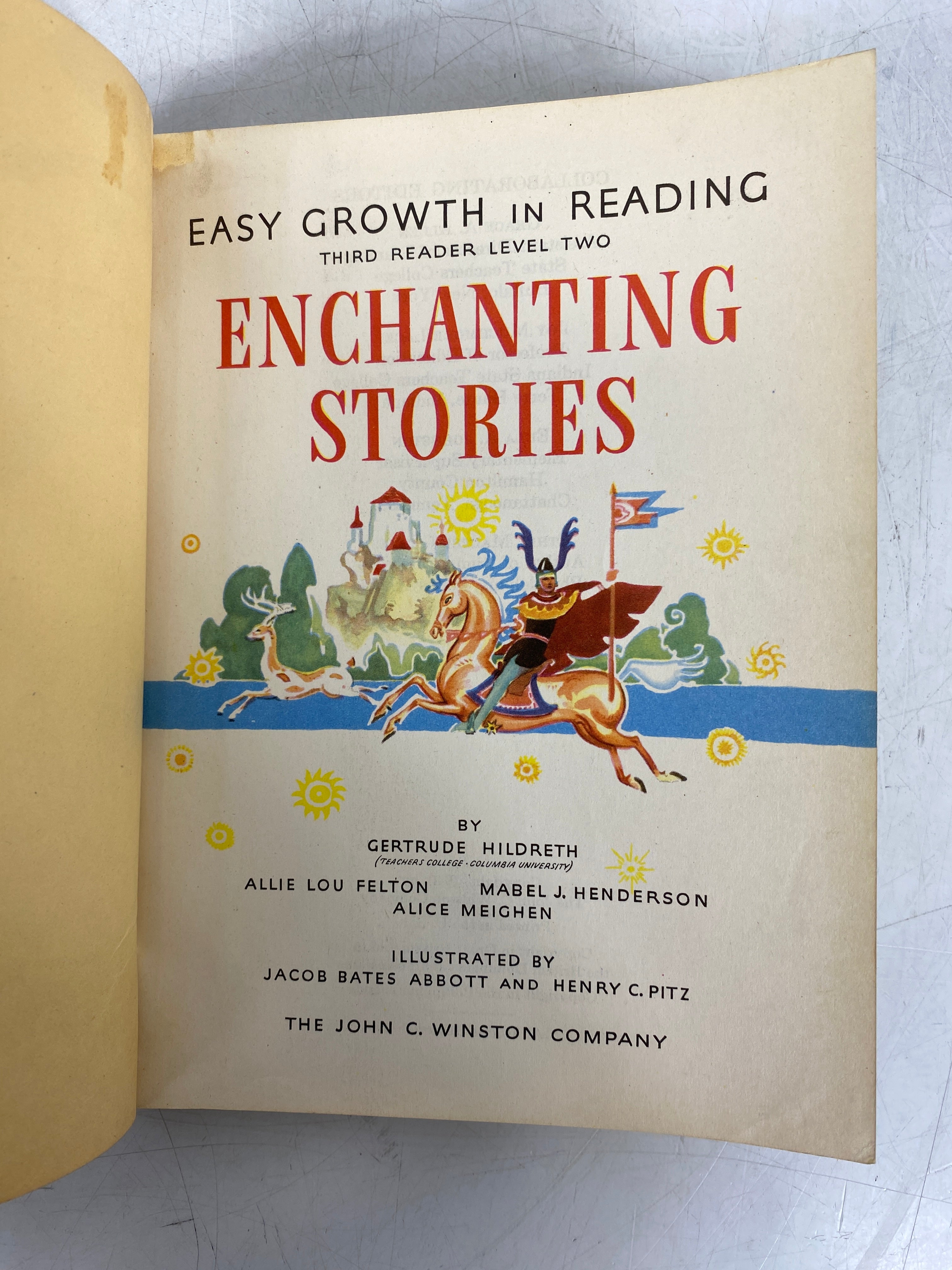 Lot of 2 Easy Growth in Reading: Enchanting Stories/Good Stories 1940 HC