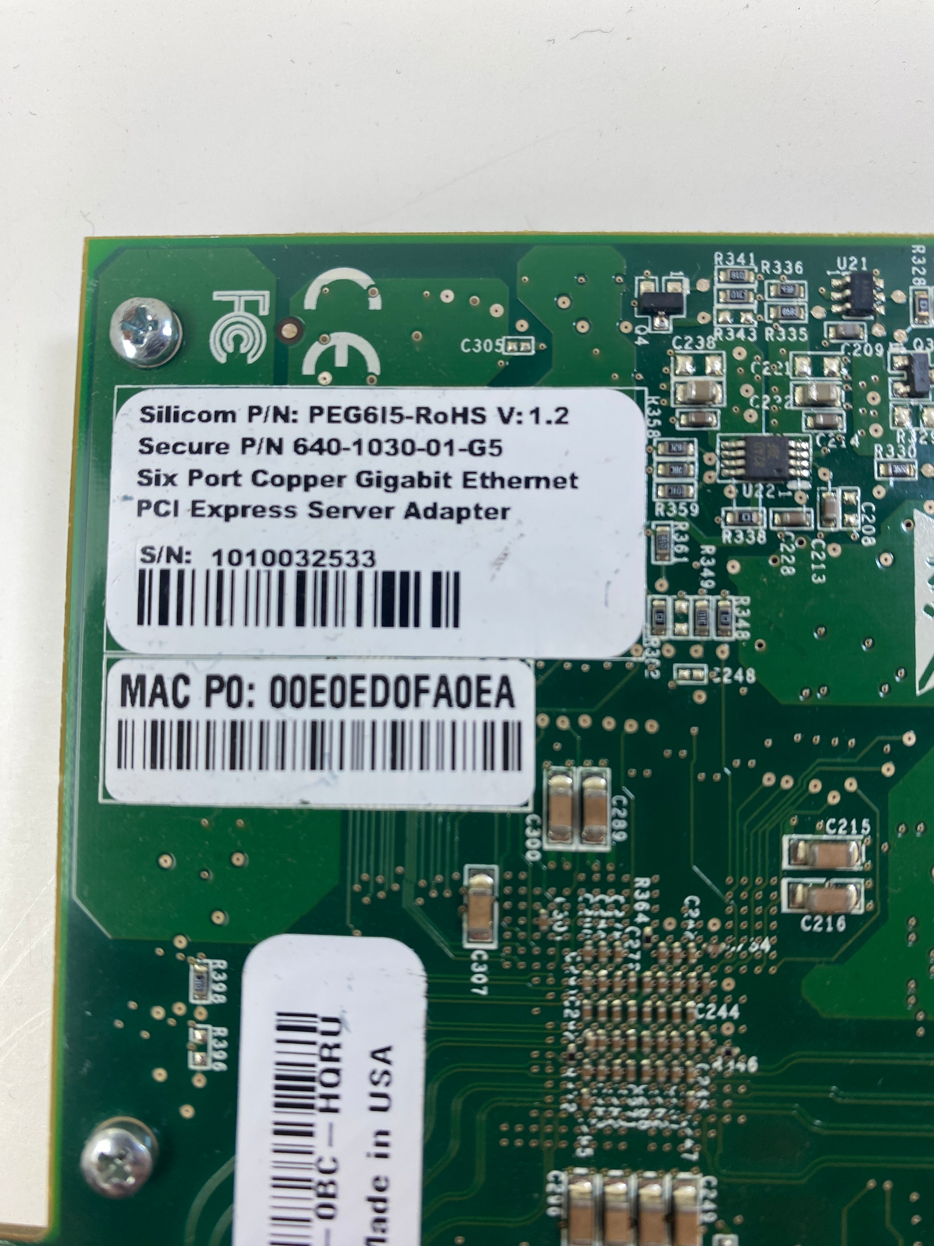 Silicom PEG6I5-RoHS V:1.2 6 Port Gigabit PCI Express Ethernet Server Adaptor