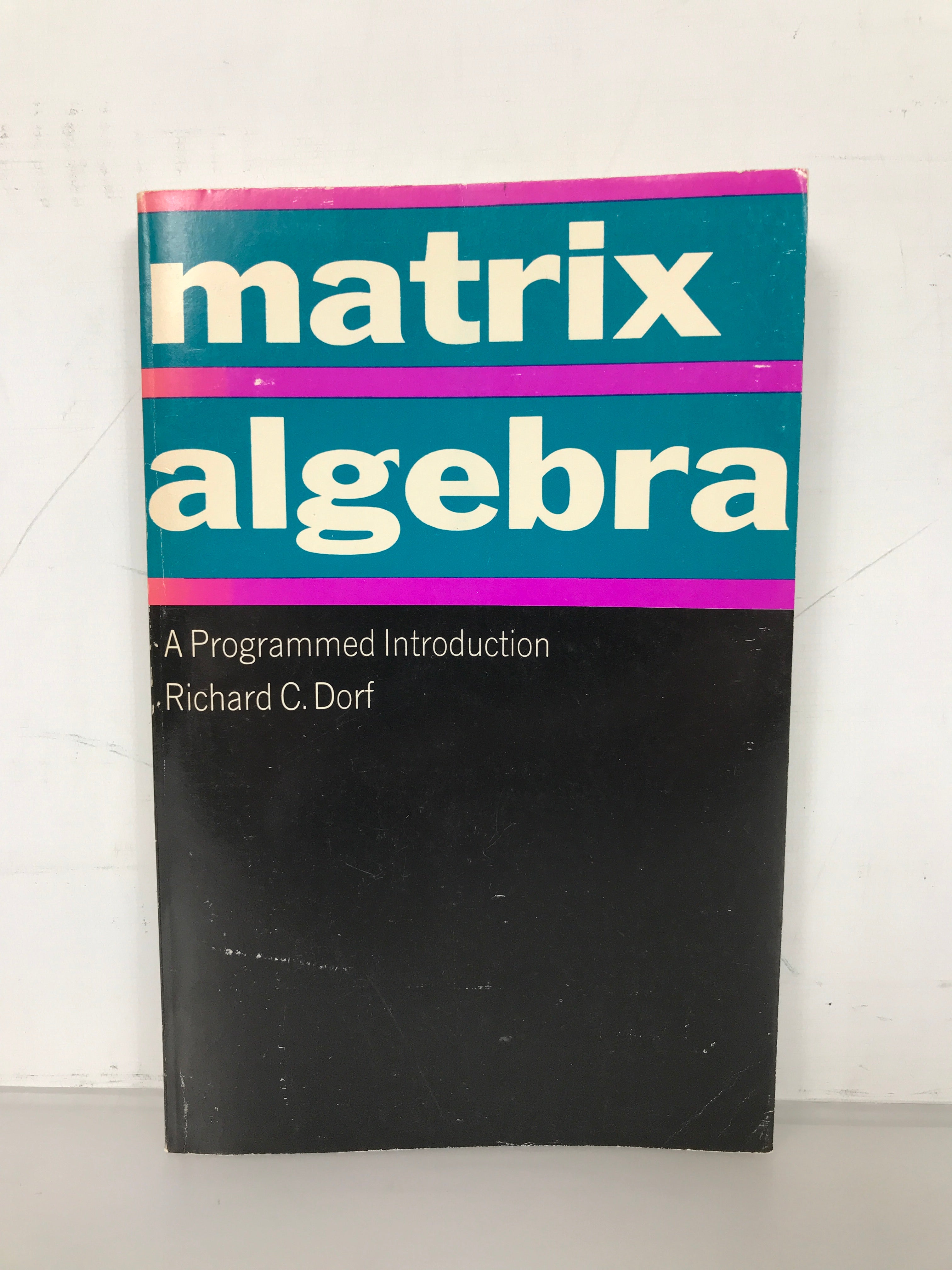 Matrix Algebra 1969 Vintage SC With Answer Shield