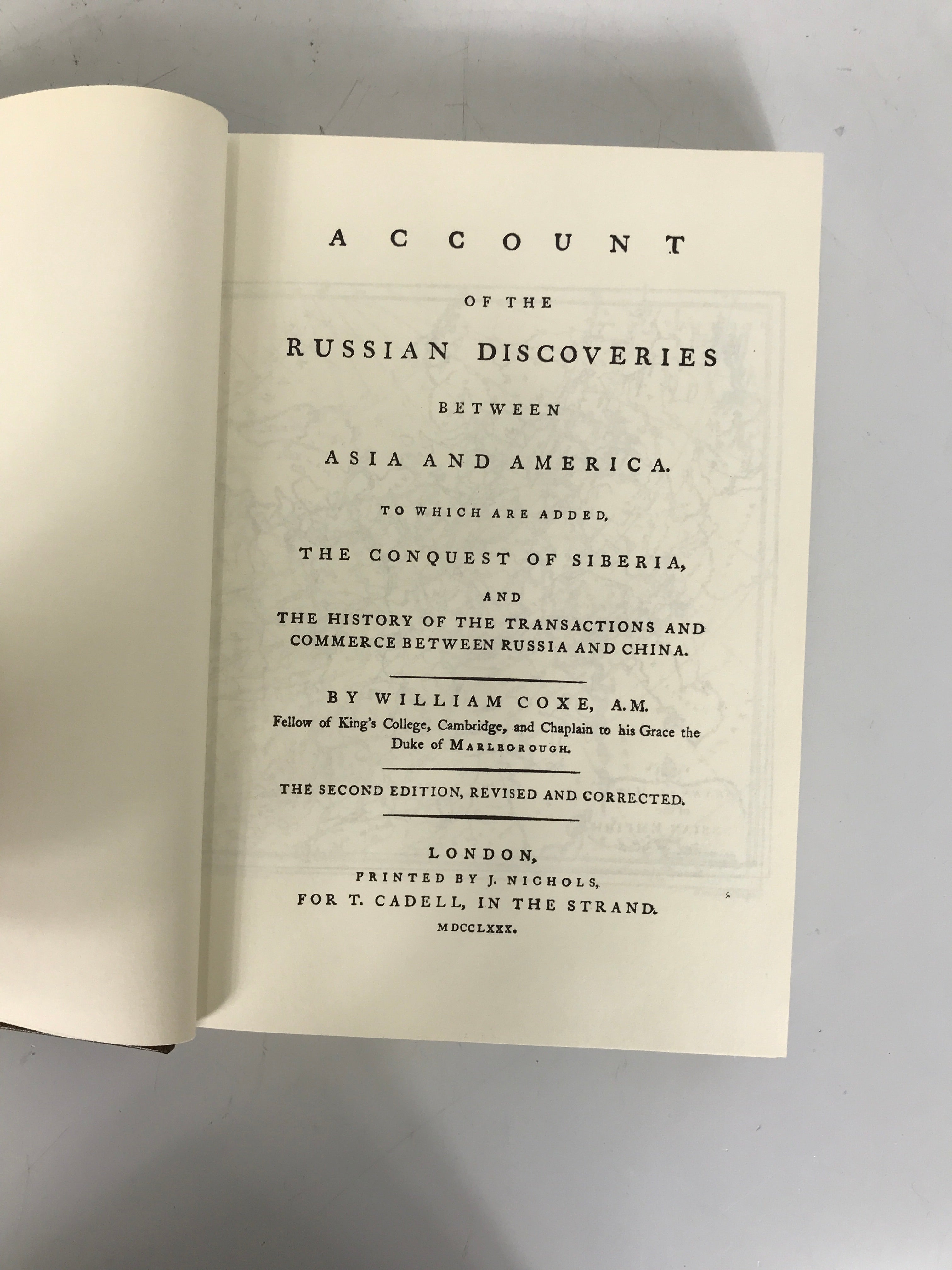 Russian Discoveries Betw Asia & America 1966 Reprint of 1780 W. Coxe HC Ex-Lib