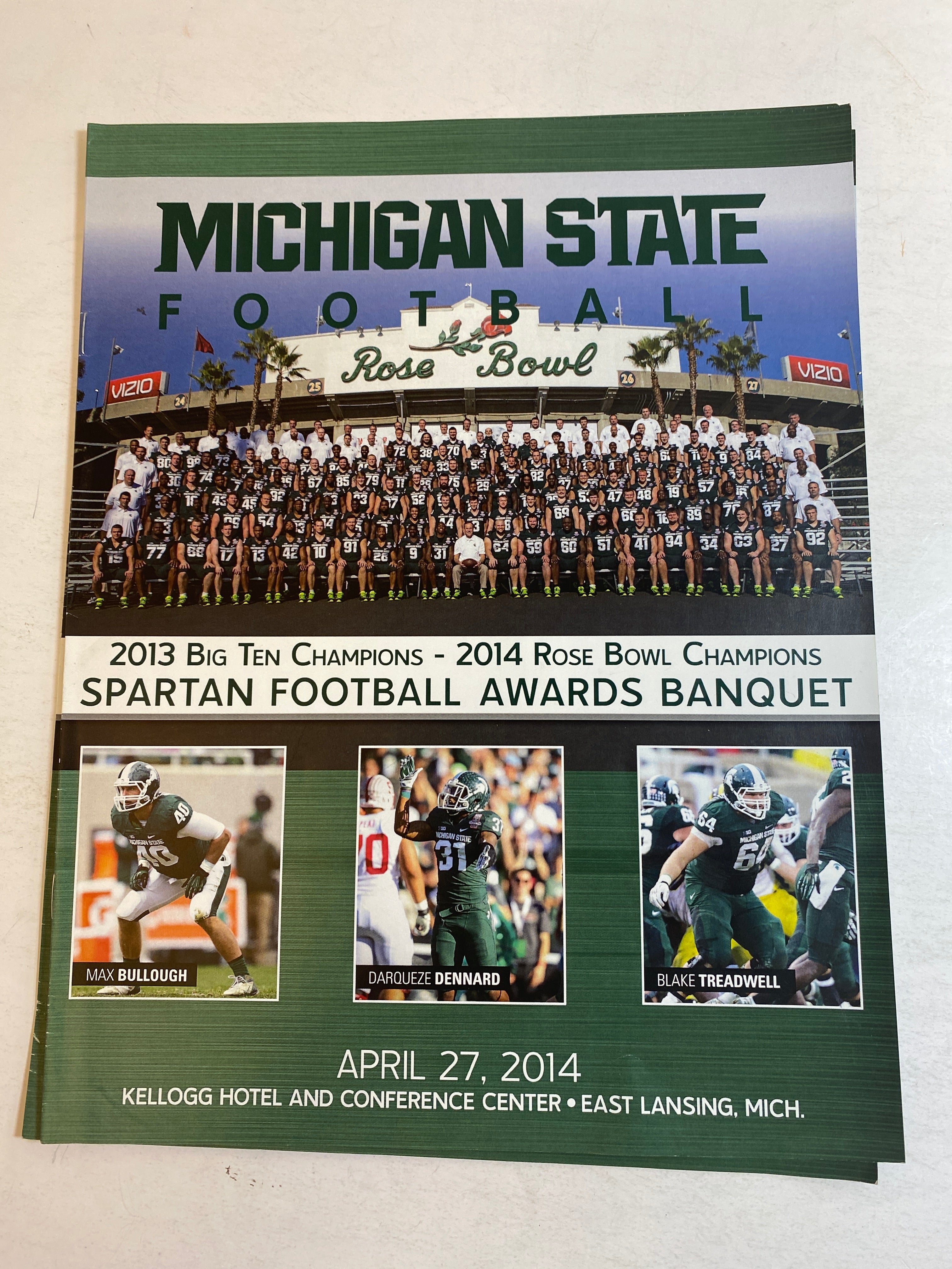 MSU Michigan State Football 2014 Rose Bowl Ephemera Lot