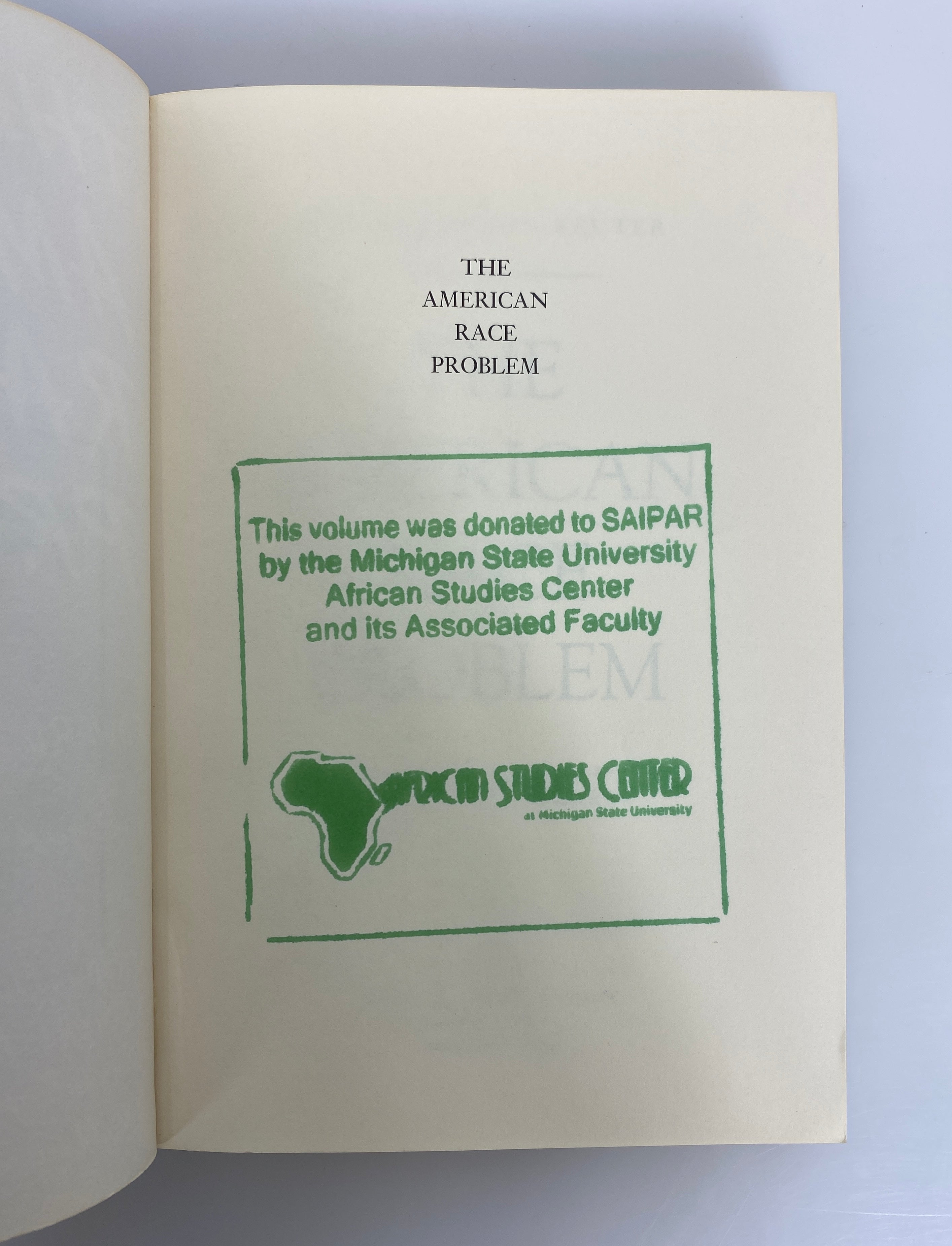 3 Vols: American Race Problem/Race Science & Politics/in Christian Perspective