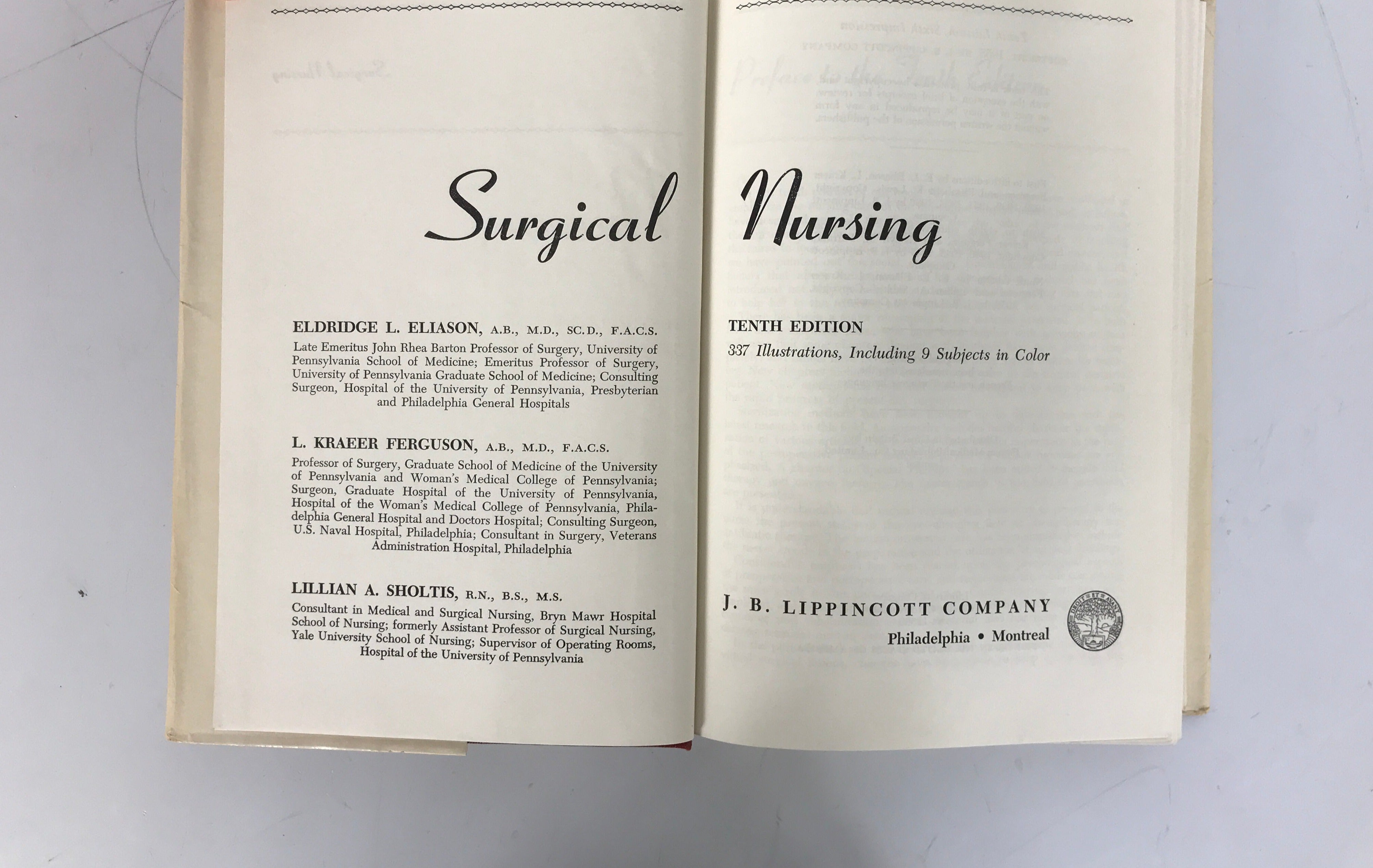 2 Vtg Nursing Texts: Essentials of Pediatrics/Surgical Nursing HC DJ