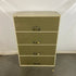 Steelcase "Broadsides" 4 Drawer Beige and Brown Lateral File Cabinet