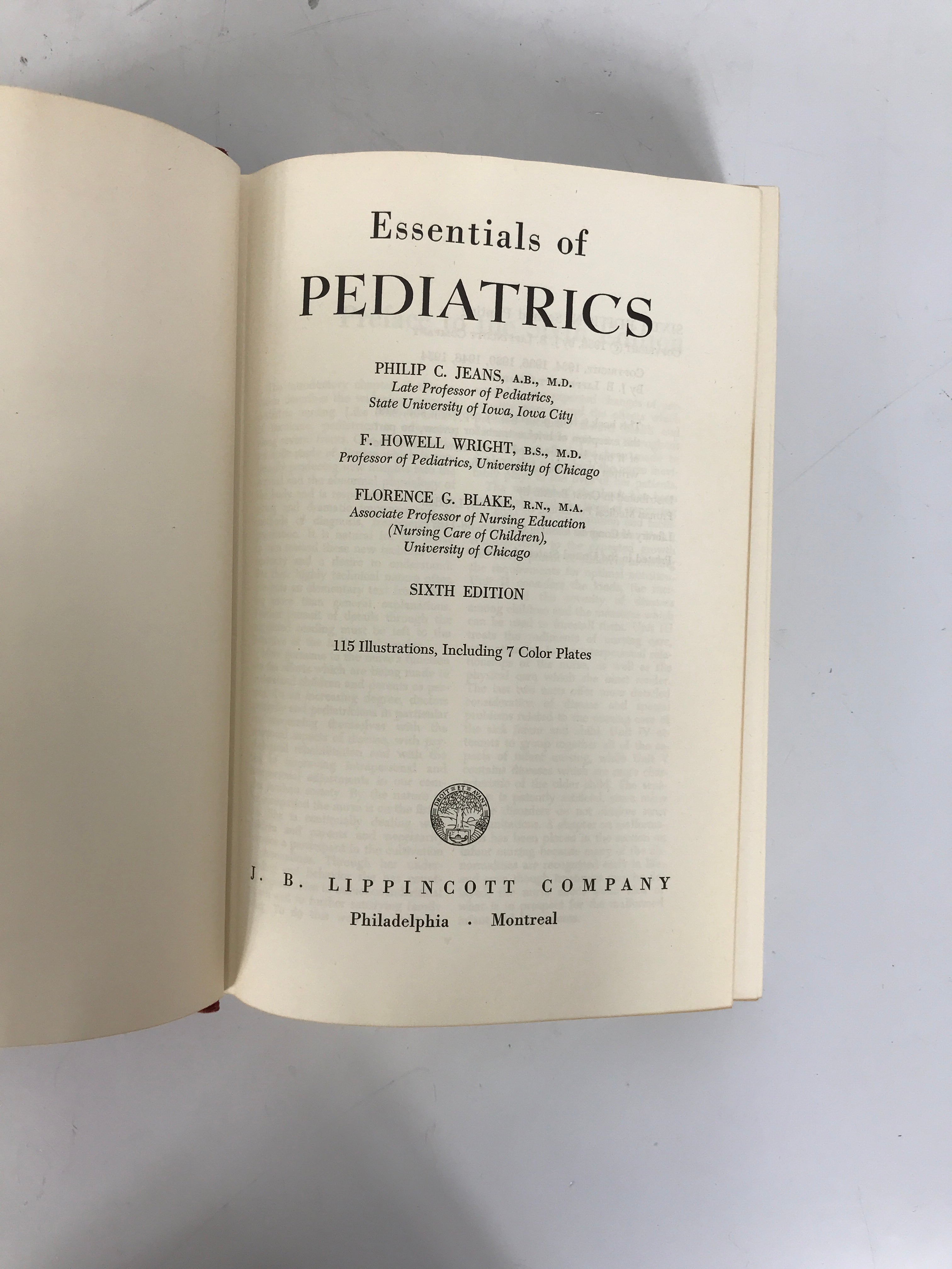 2 Vtg Nursing Texts: Essentials of Pediatrics/Surgical Nursing HC DJ